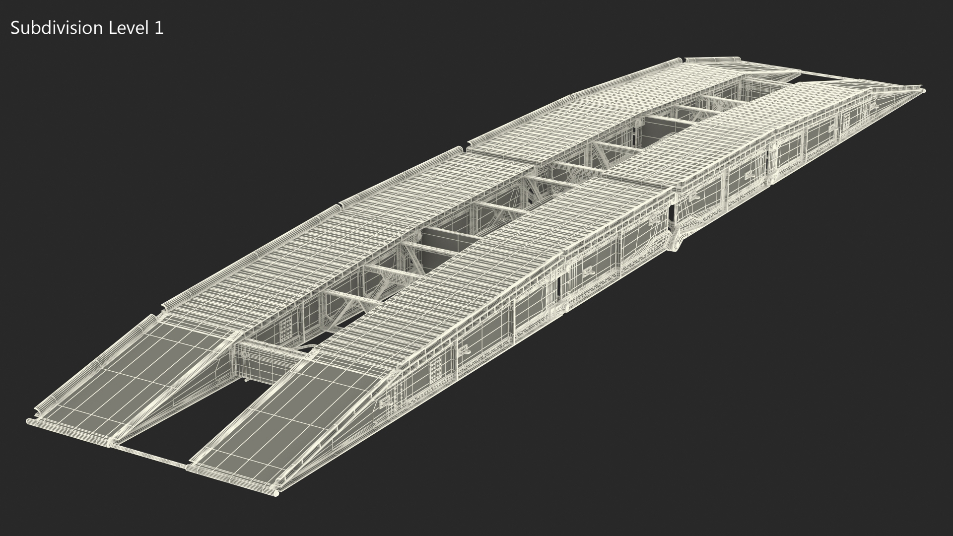 Pontoon Bridge M60A1 AVLB Deployed 3D model