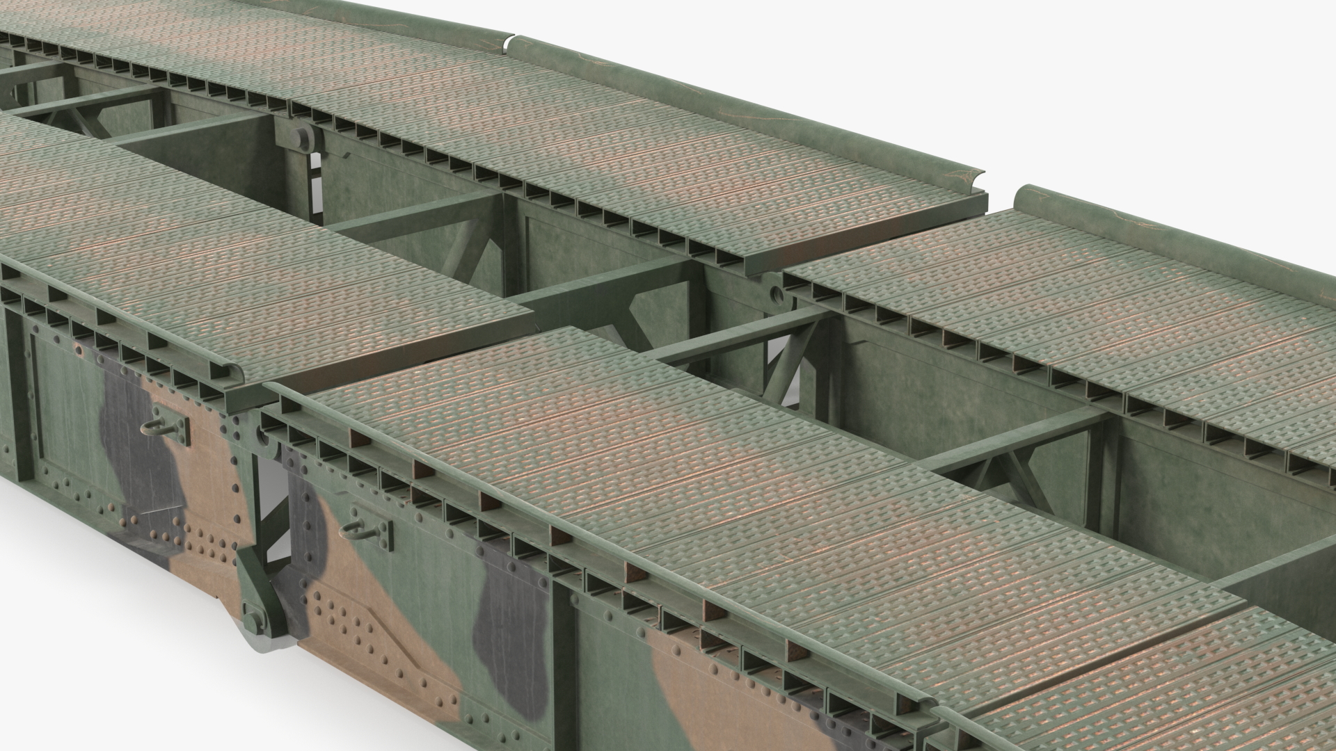 Pontoon Bridge M60A1 AVLB Deployed 3D model