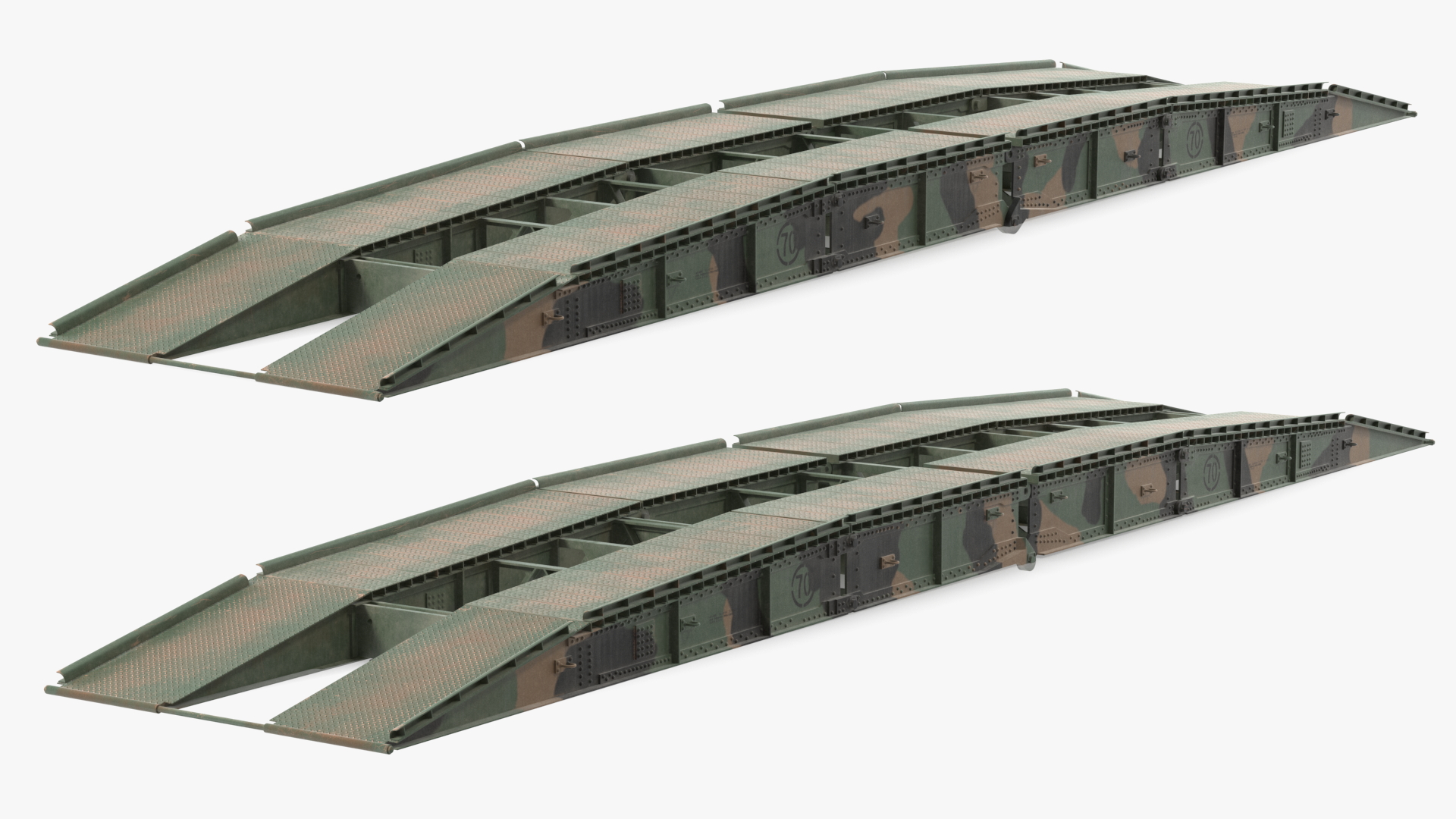 Pontoon Bridge M60A1 AVLB Deployed 3D model