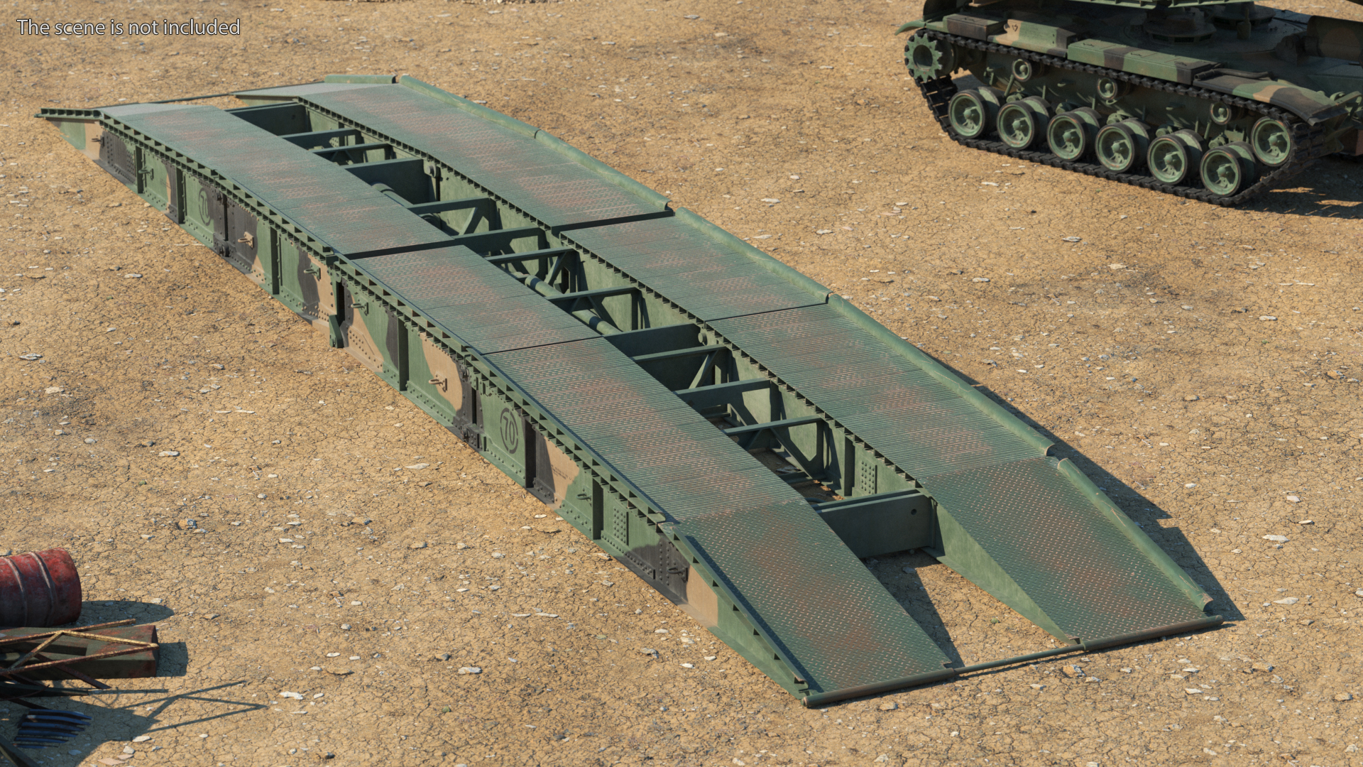 Pontoon Bridge M60A1 AVLB Deployed 3D model