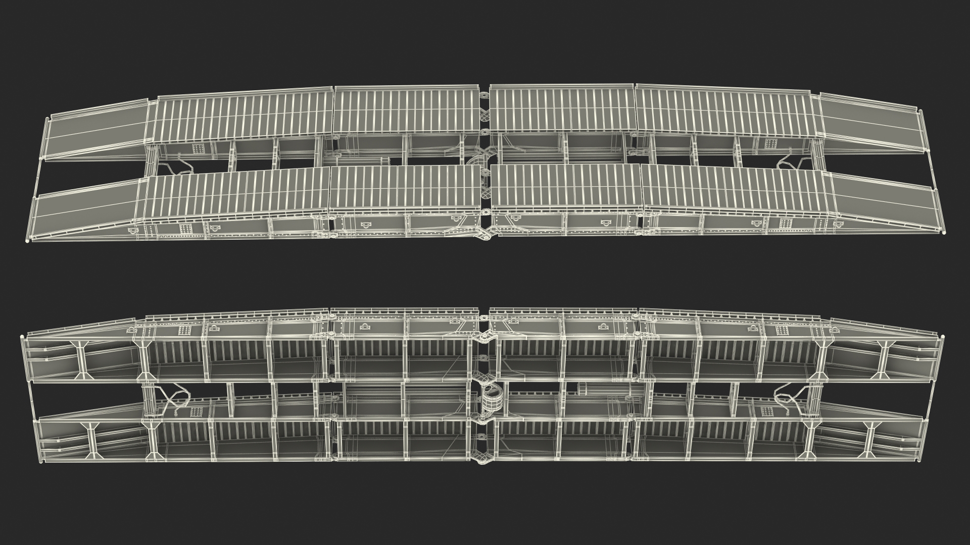 Pontoon Bridge M60A1 AVLB Deployed 3D model