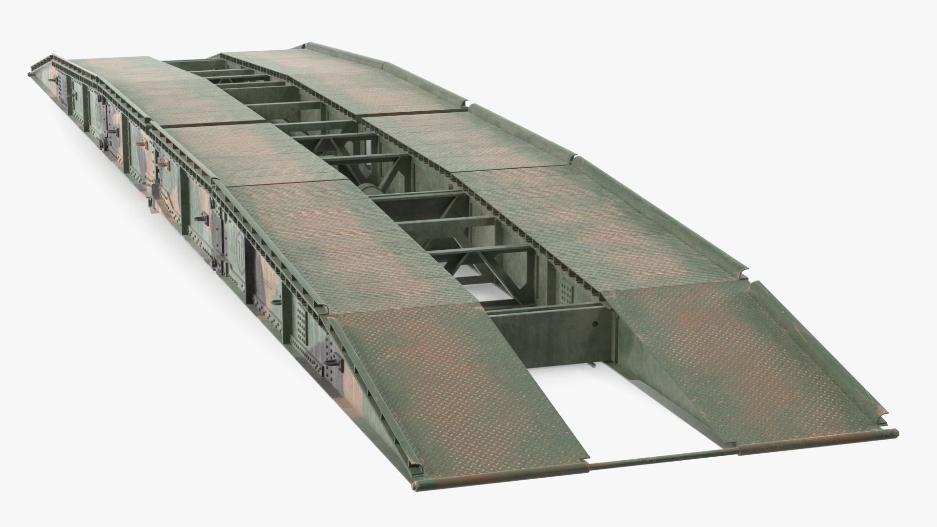 Pontoon Bridge M60A1 AVLB Deployed 3D model