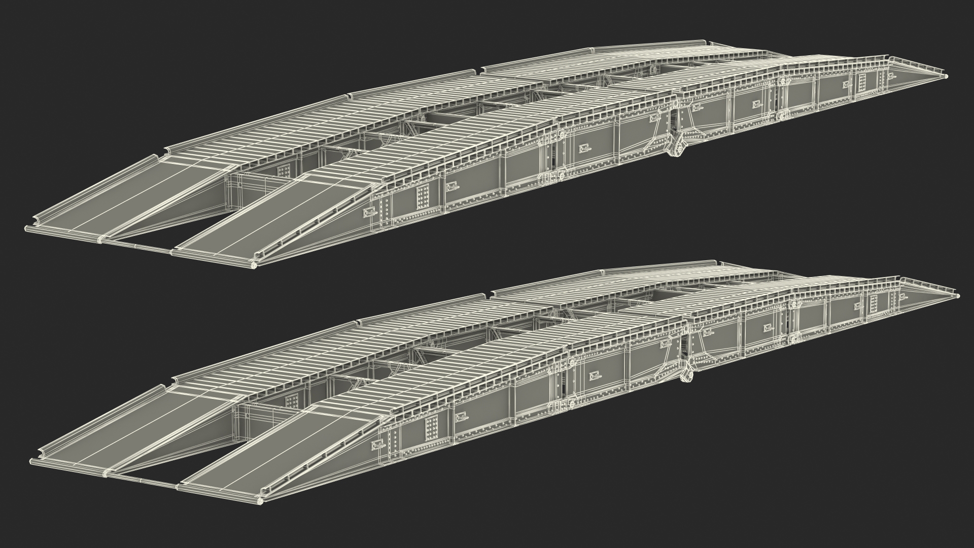 Pontoon Bridge M60A1 AVLB Deployed 3D model