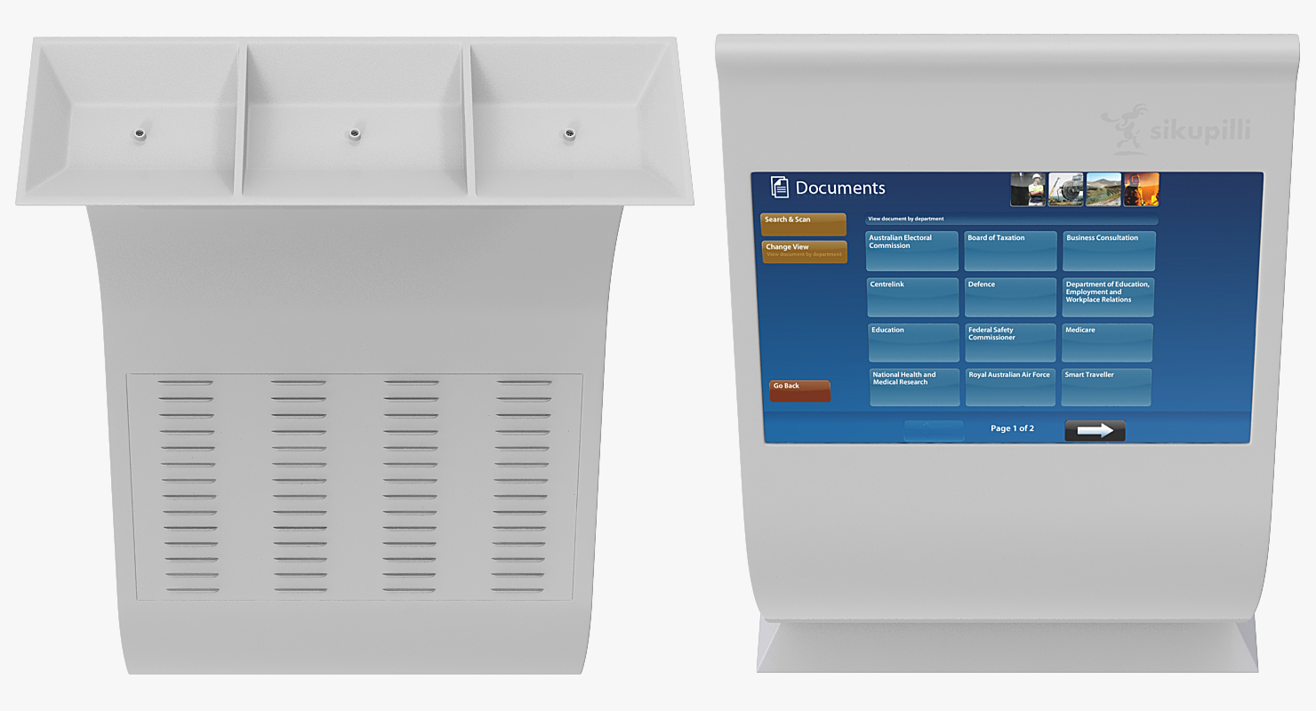 Multi Touch Screen Kiosk For Lobby 3D model