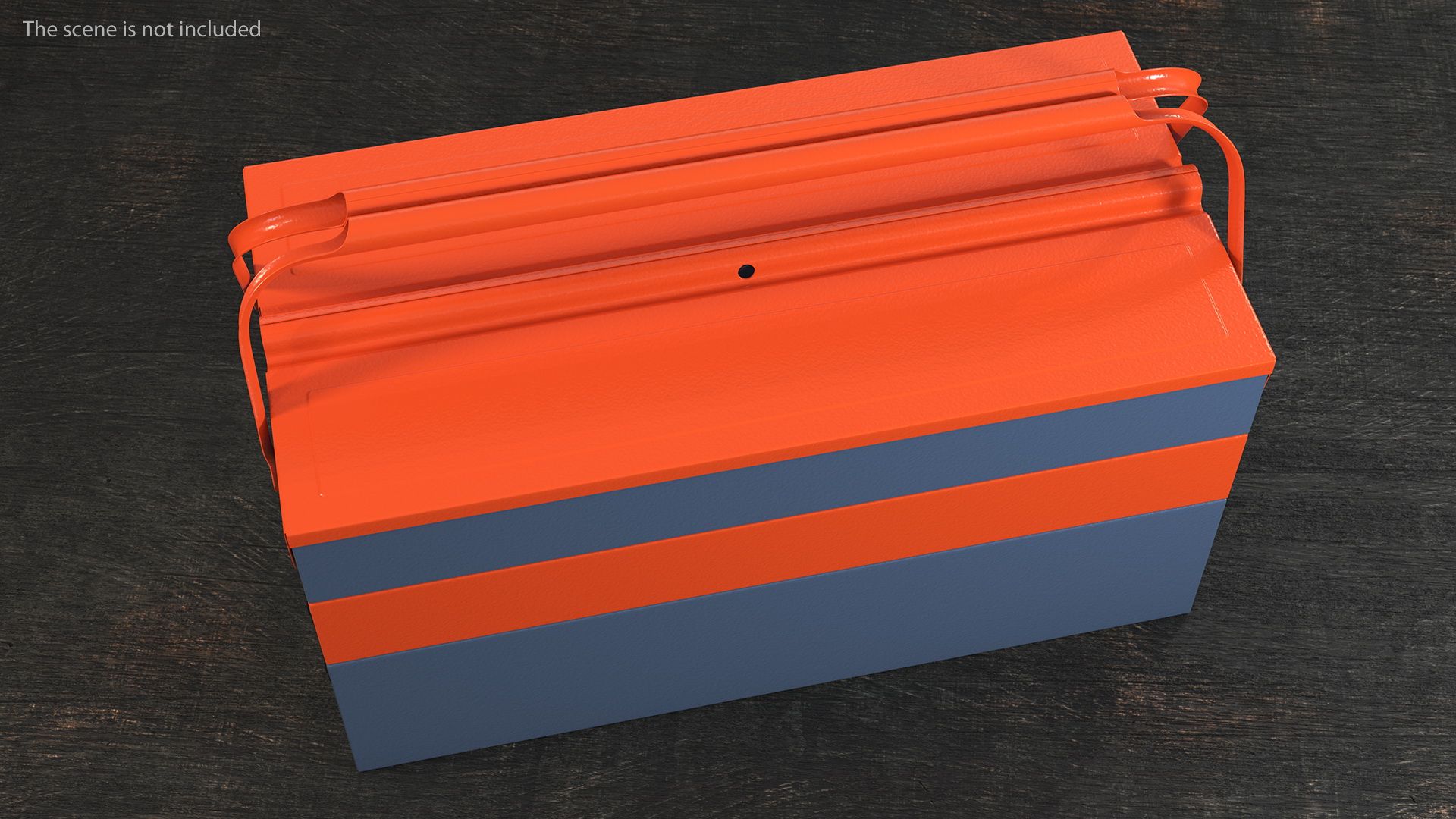 Metal Cantilever Tool Box Orange 3D