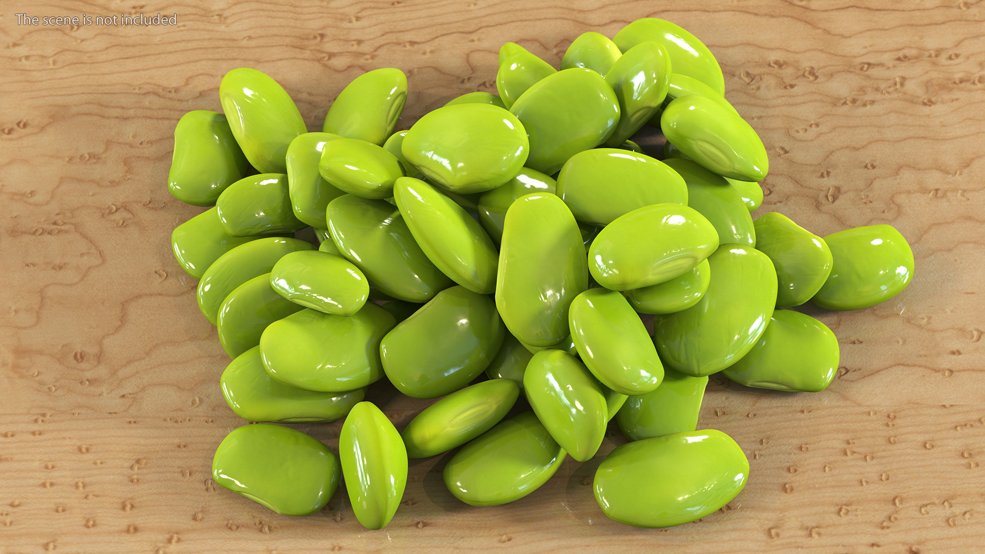 3D Bunch of Pile Green Soybeans model