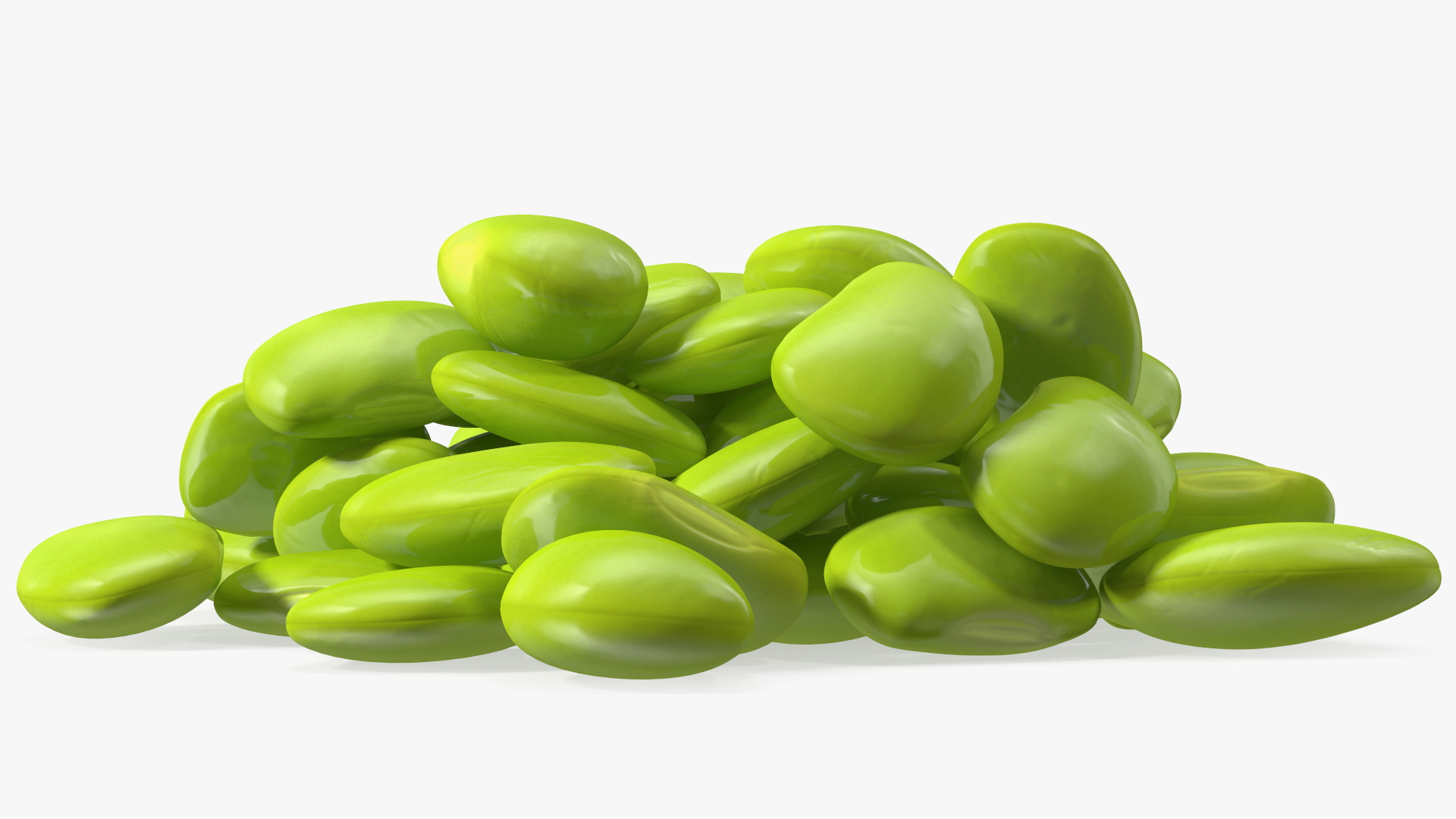 3D Bunch of Pile Green Soybeans model