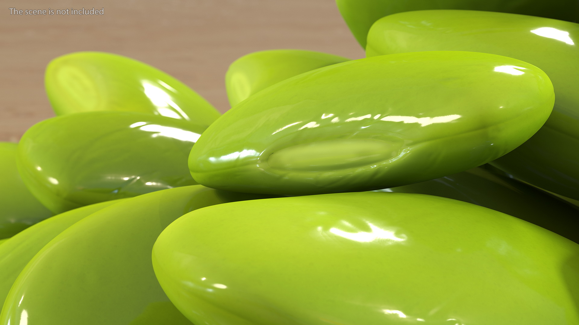 3D Bunch of Pile Green Soybeans model