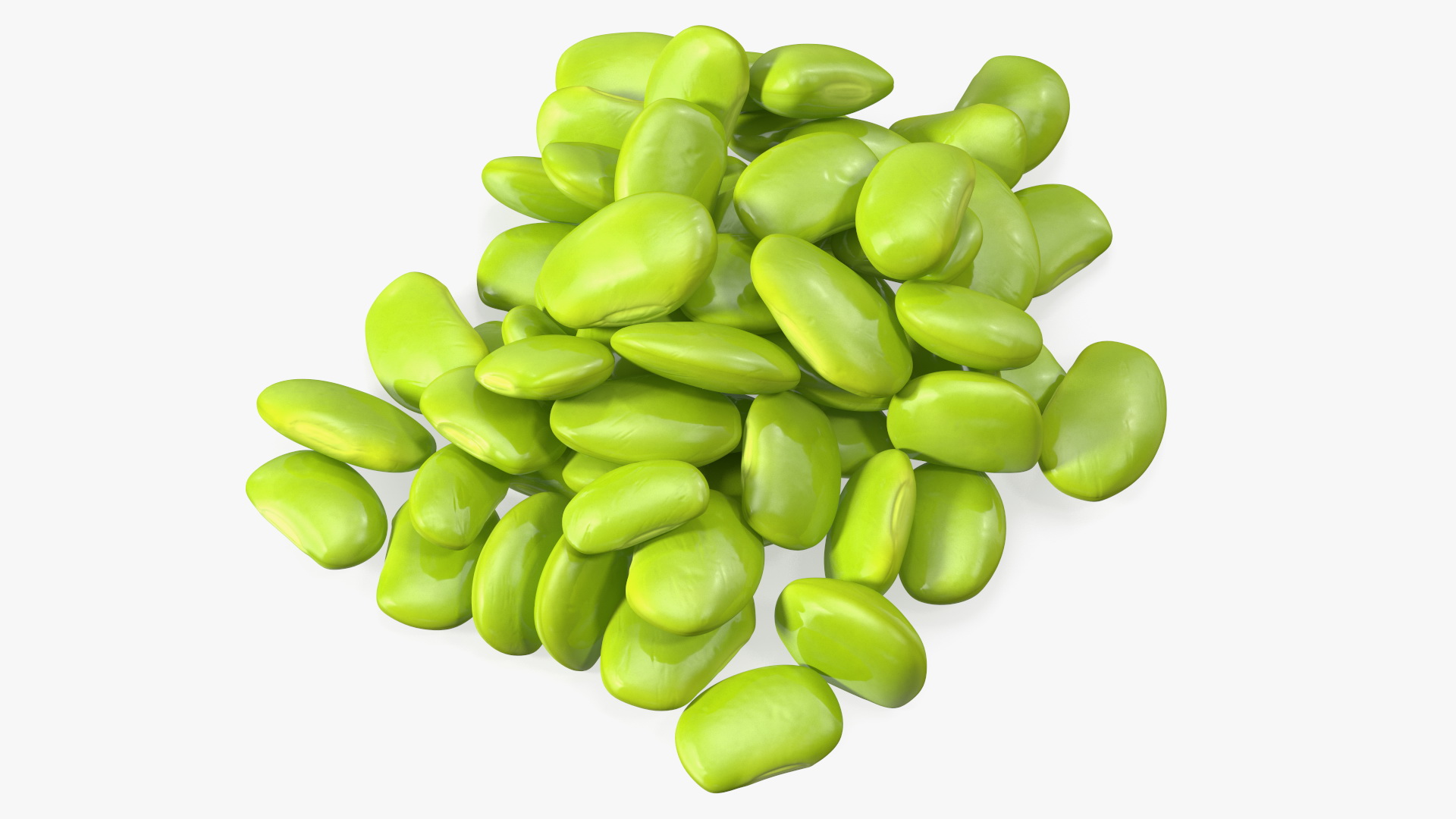 3D Bunch of Pile Green Soybeans model