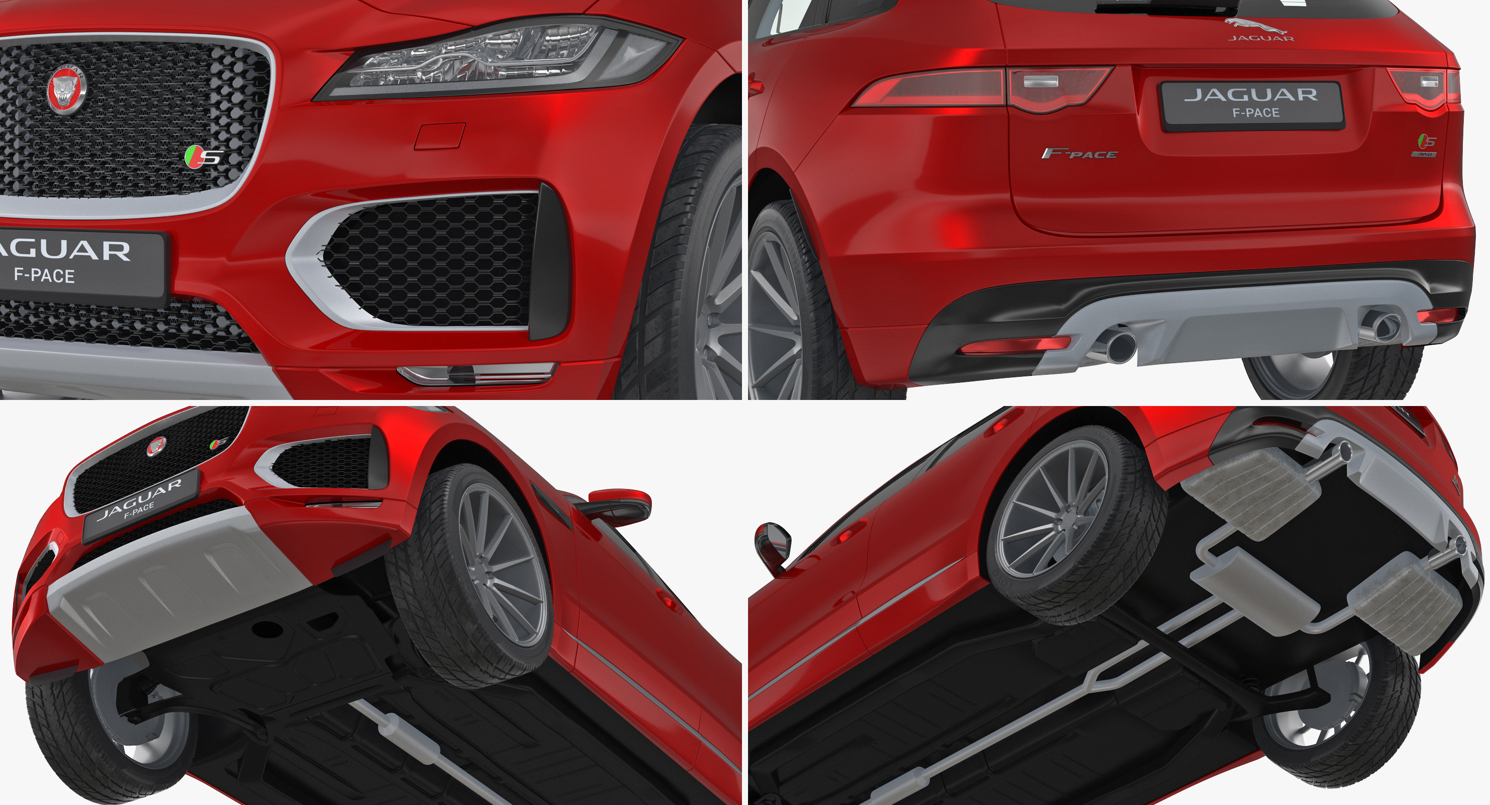 3D model Jaguar F Pace 2017 Rigged