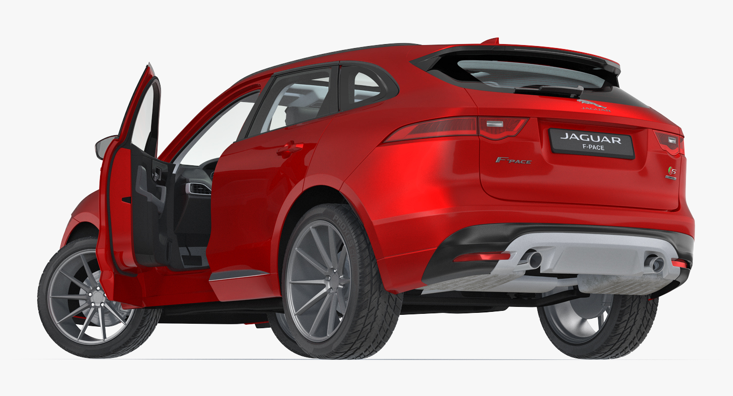 3D model Jaguar F Pace 2017 Rigged