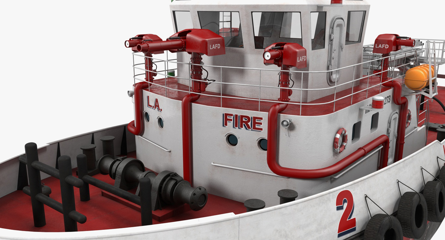 3D Fire Boat LA Fire Department model