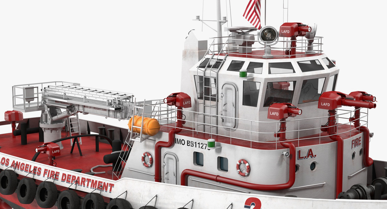 3D Fire Boat LA Fire Department model