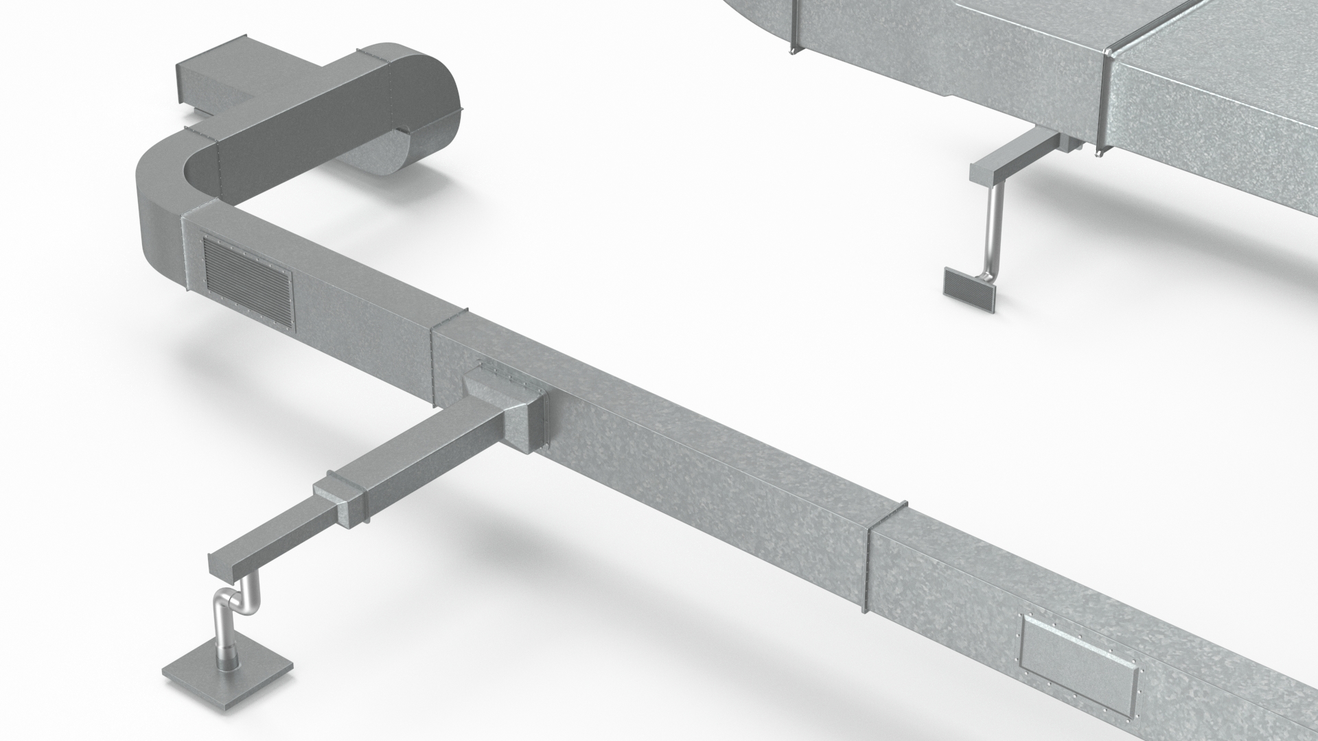 3D Industrial Metal Air Conditioning Ducting