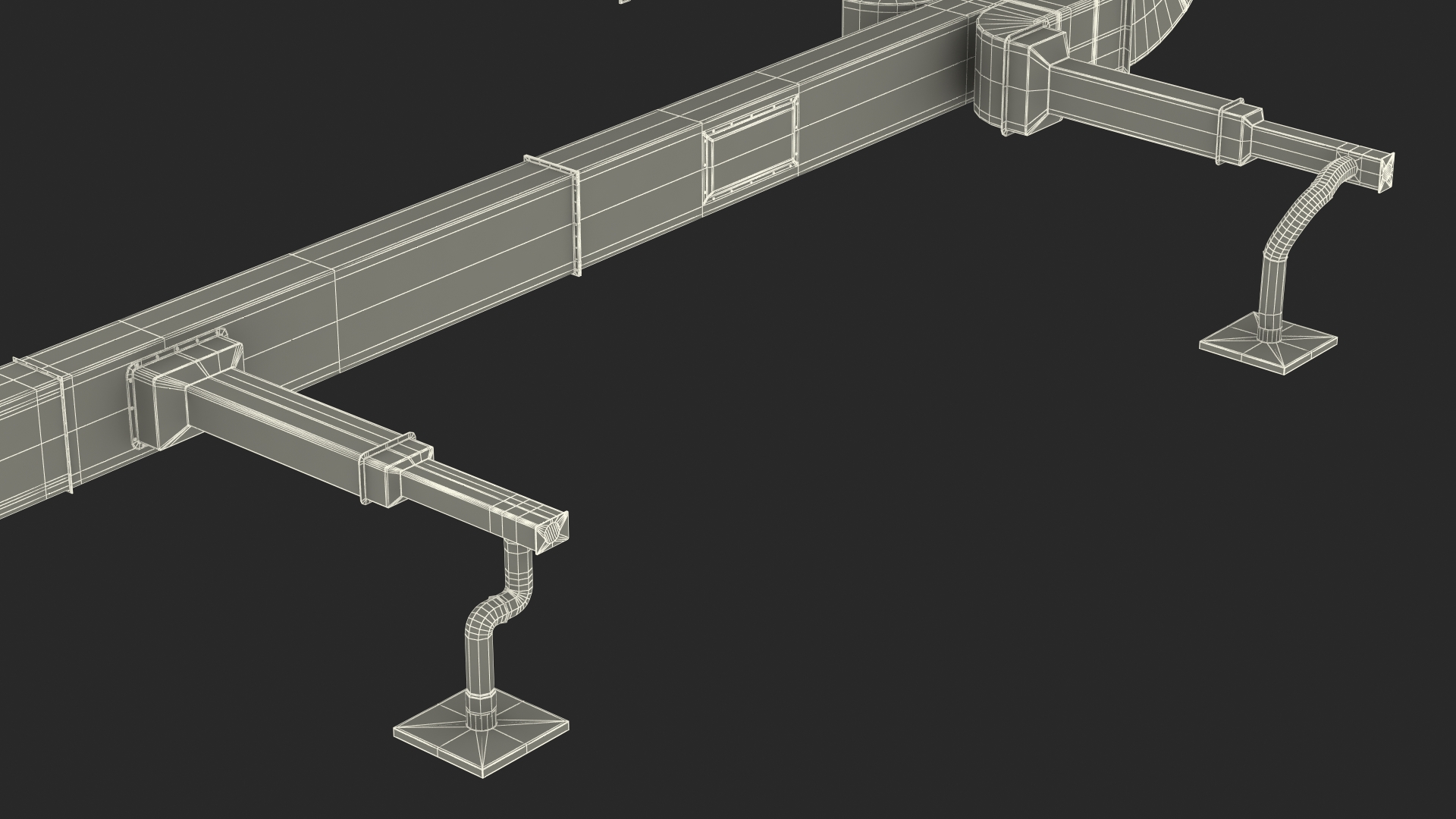 3D Industrial Metal Air Conditioning Ducting