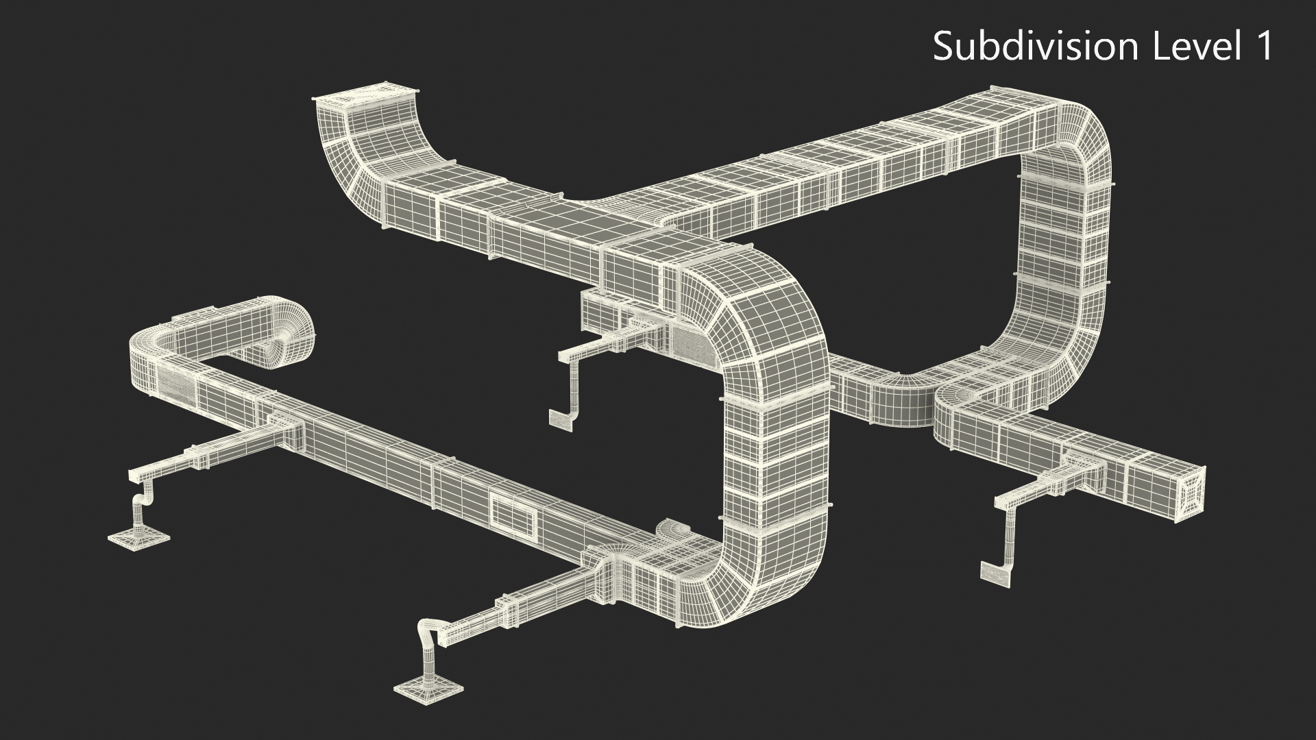 3D Industrial Metal Air Conditioning Ducting