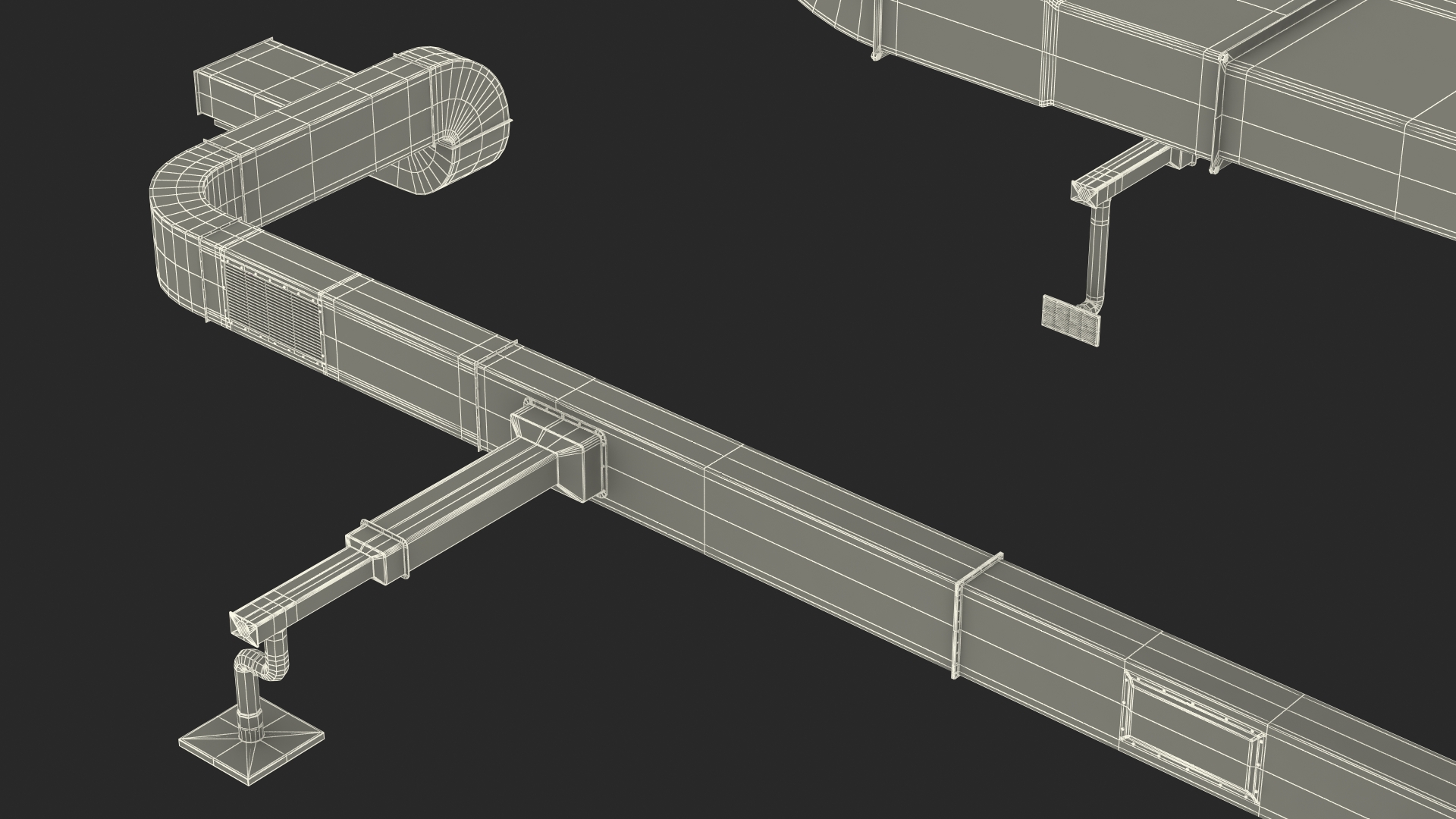 3D Industrial Metal Air Conditioning Ducting