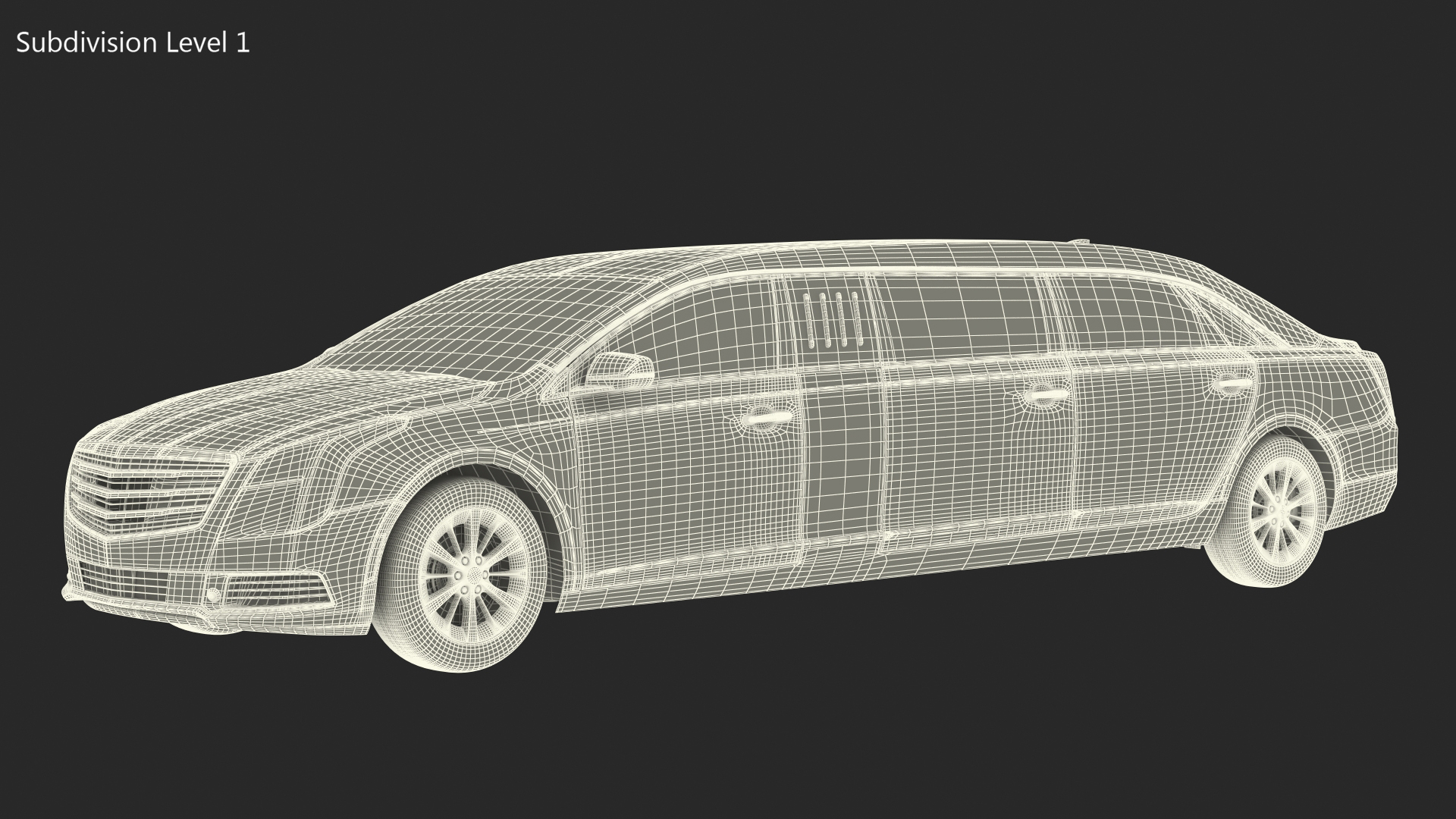 Stretch Limousine Generic Rigged 3D