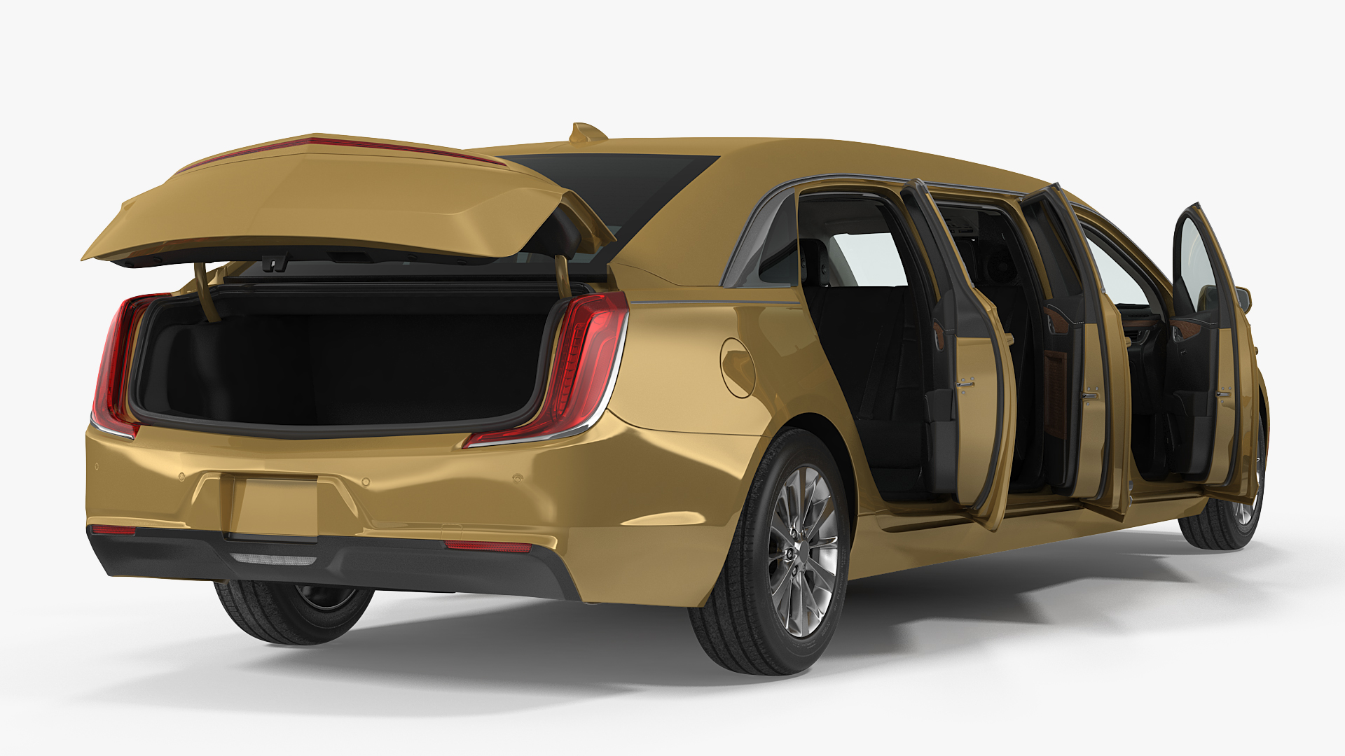 Stretch Limousine Generic Rigged 3D