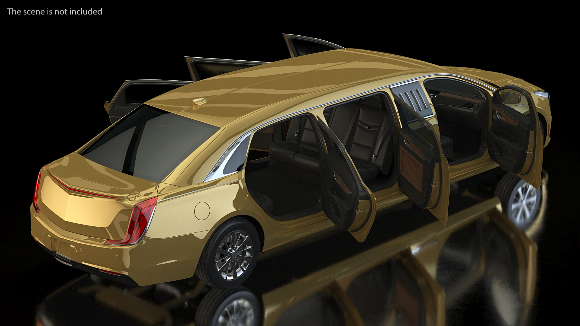 Stretch Limousine Generic Rigged 3D