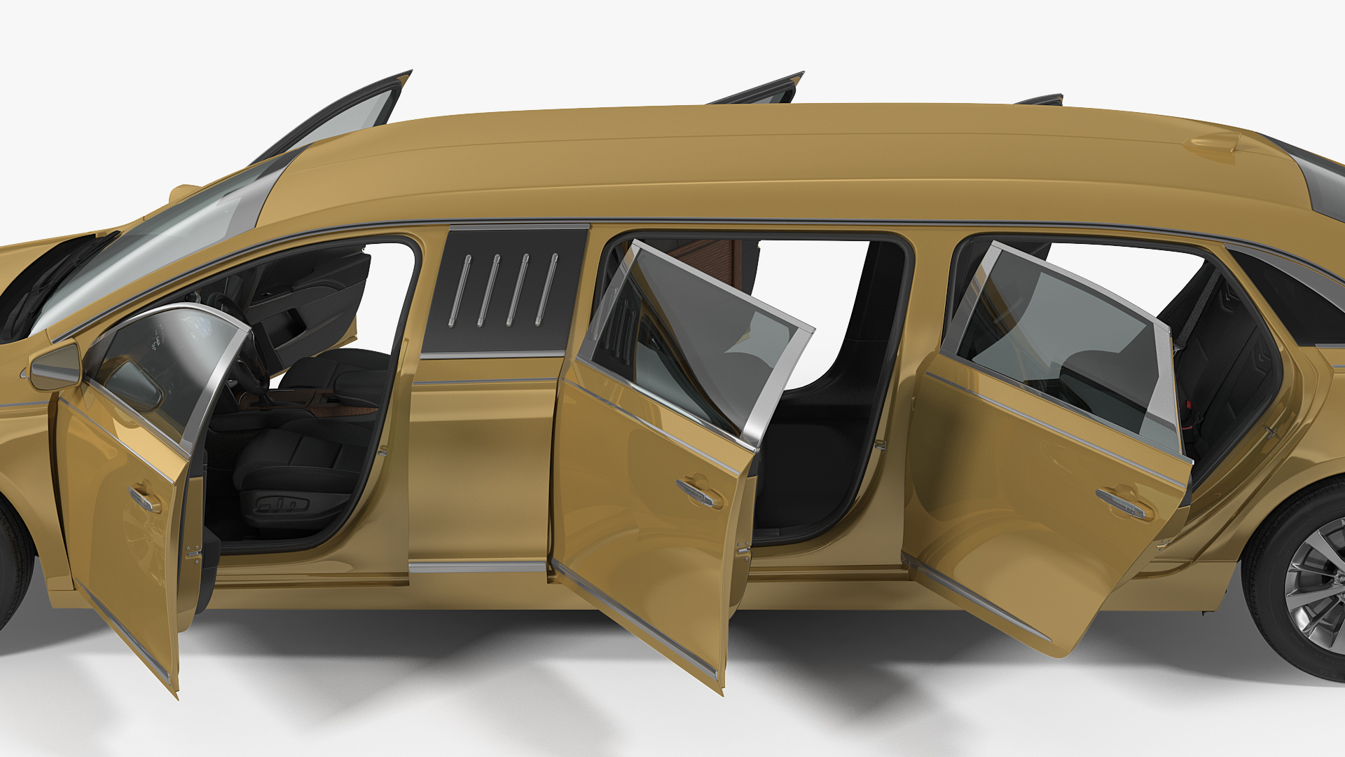 Stretch Limousine Generic Rigged 3D