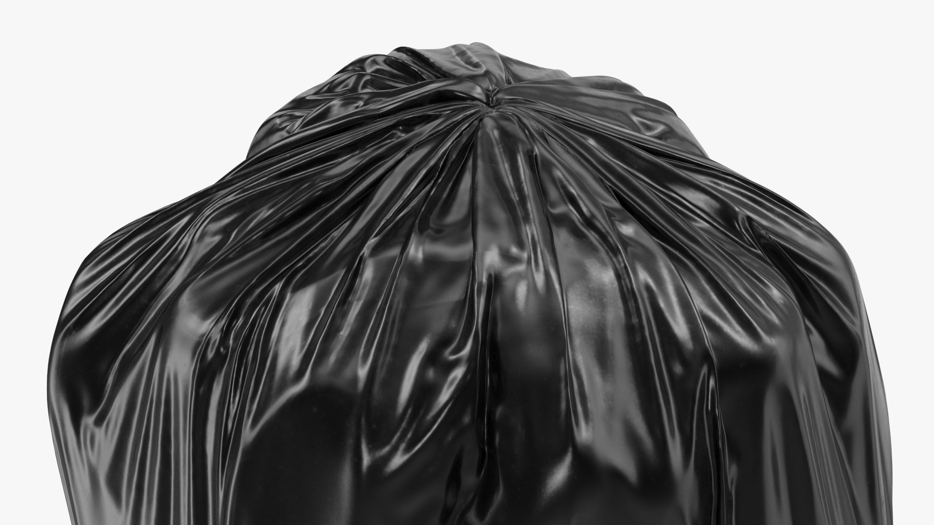 Black Trash Bag Closed 3D