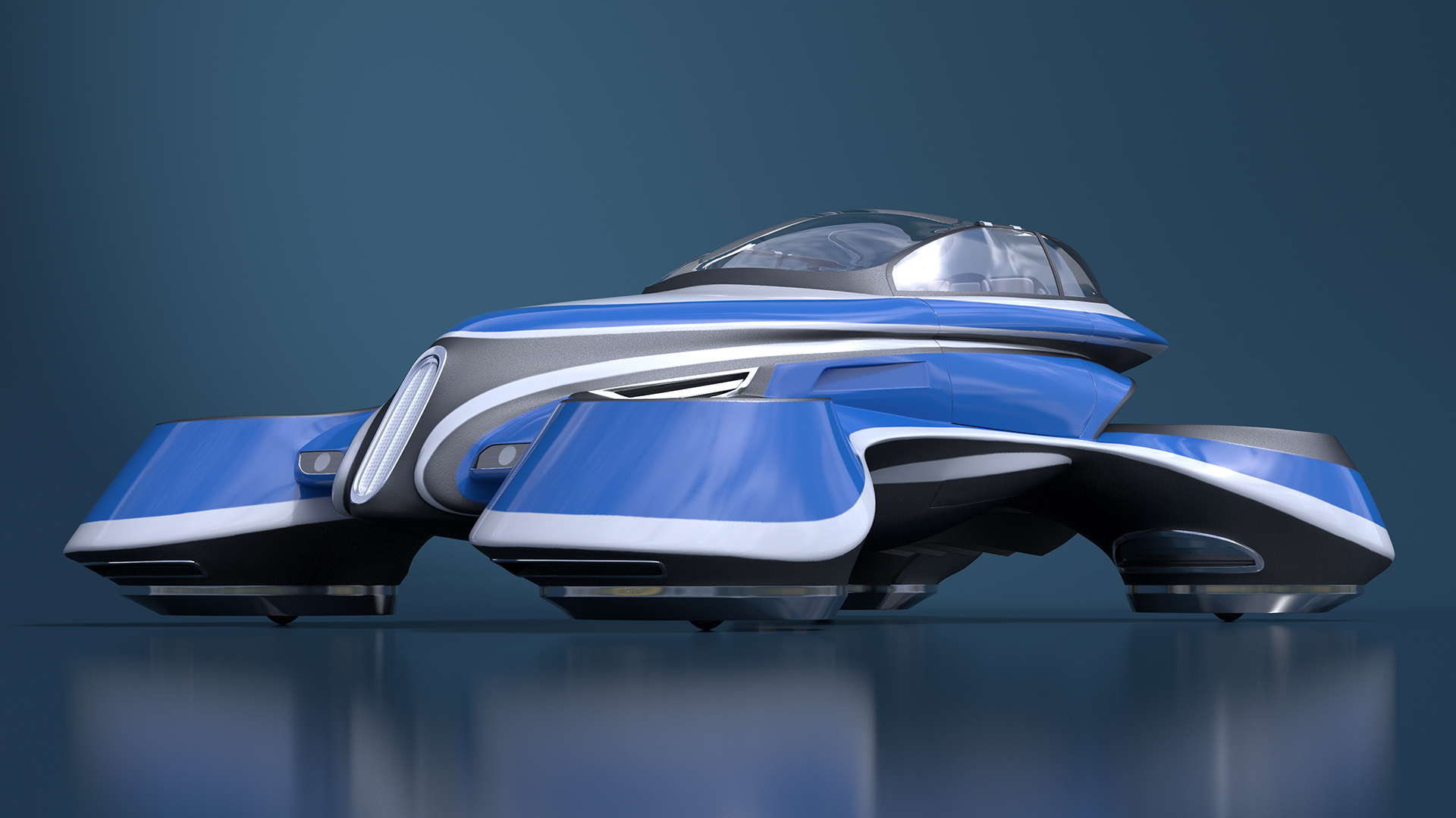 3D model Hover Car Concept by Lazzarini Blue