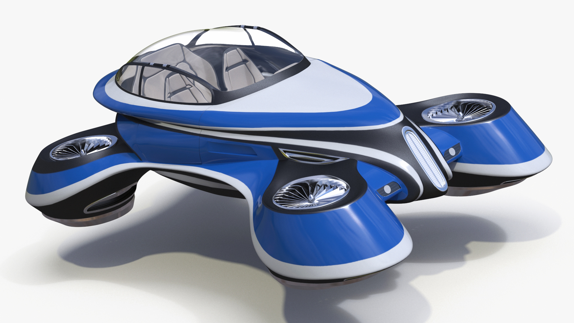 3D model Hover Car Concept by Lazzarini Blue