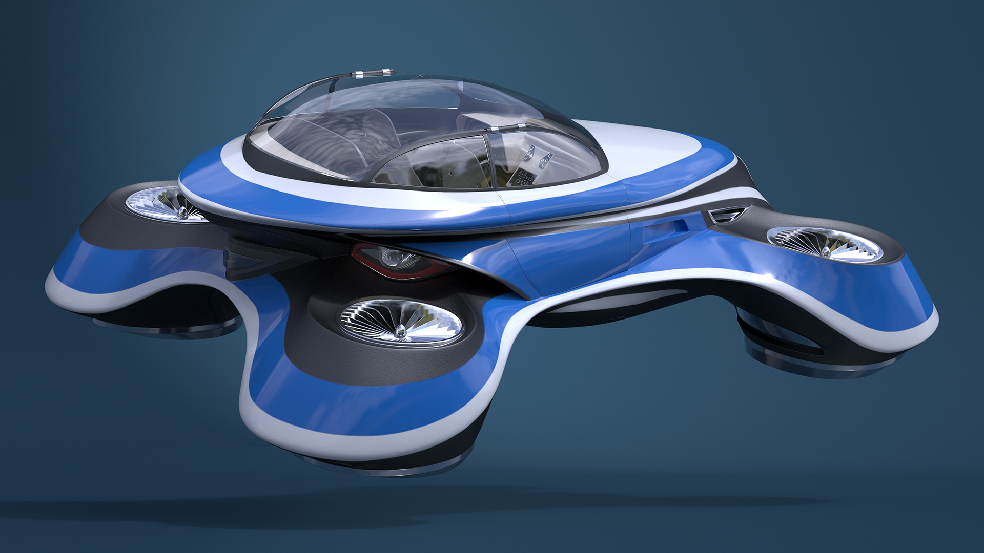 3D model Hover Car Concept by Lazzarini Blue