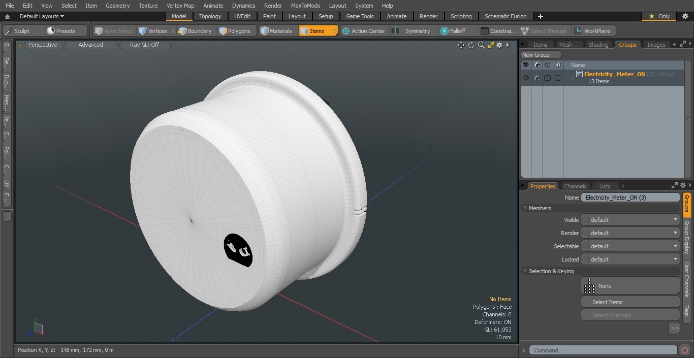 3D model Electricity Meter ON