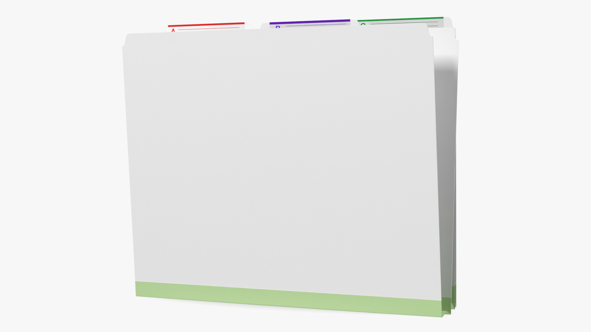 White Cardboard File Folder 3D