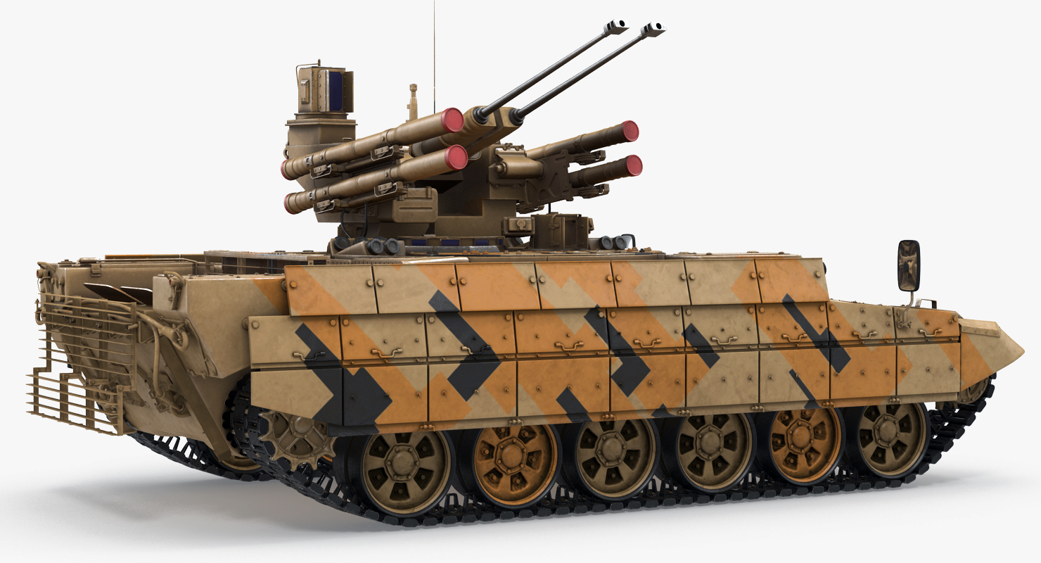 Missile Tank BMPT Rigged 3D model