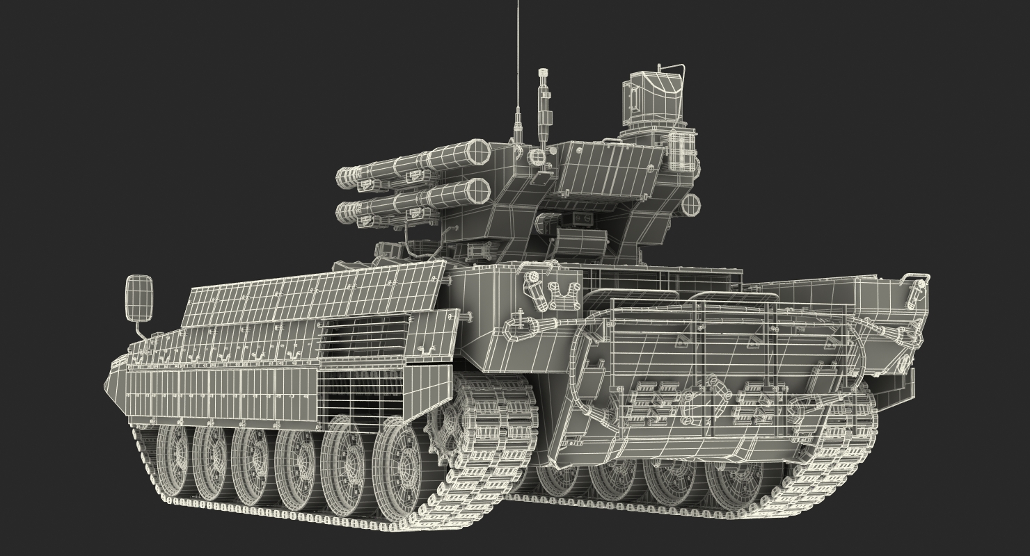 Missile Tank BMPT Rigged 3D model