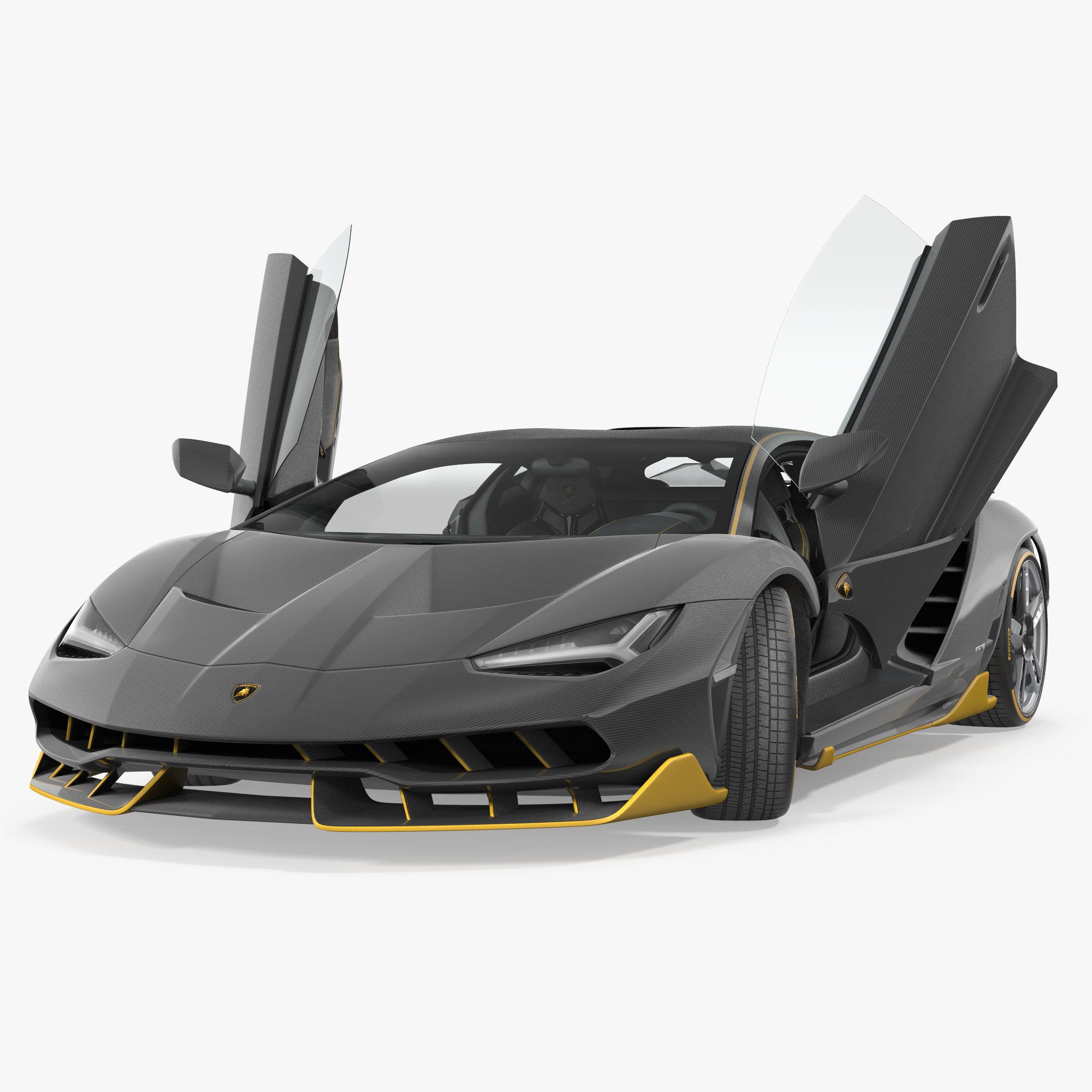 3D Hypercar Lamborghini Centenario 2017 Rigged model