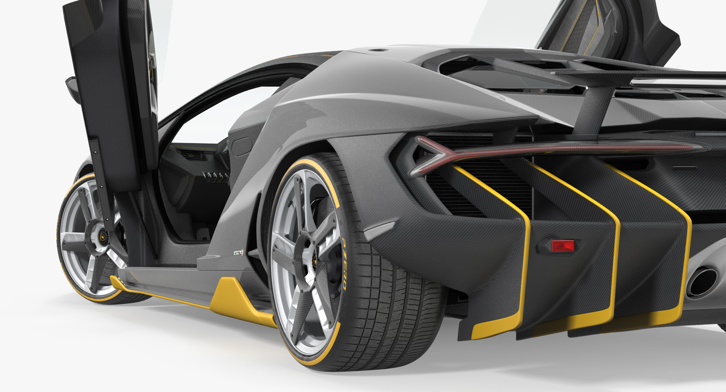 3D Hypercar Lamborghini Centenario 2017 Rigged model