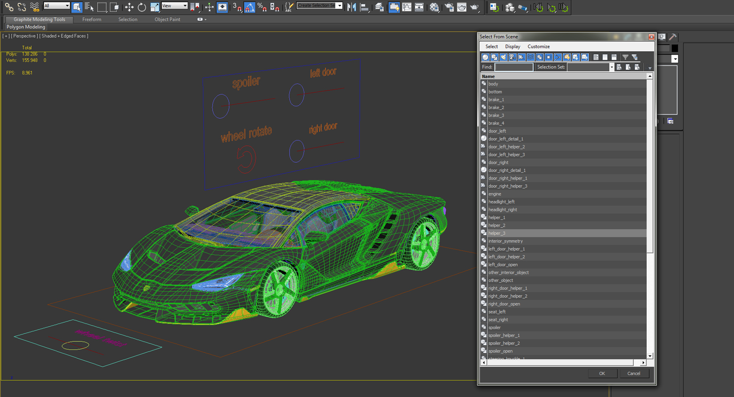 3D Hypercar Lamborghini Centenario 2017 Rigged model