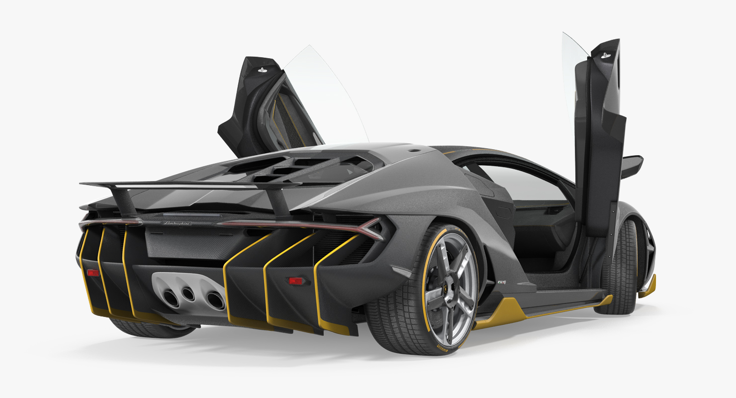 3D Hypercar Lamborghini Centenario 2017 Rigged model