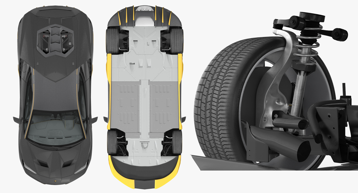 3D Hypercar Lamborghini Centenario 2017 Rigged model