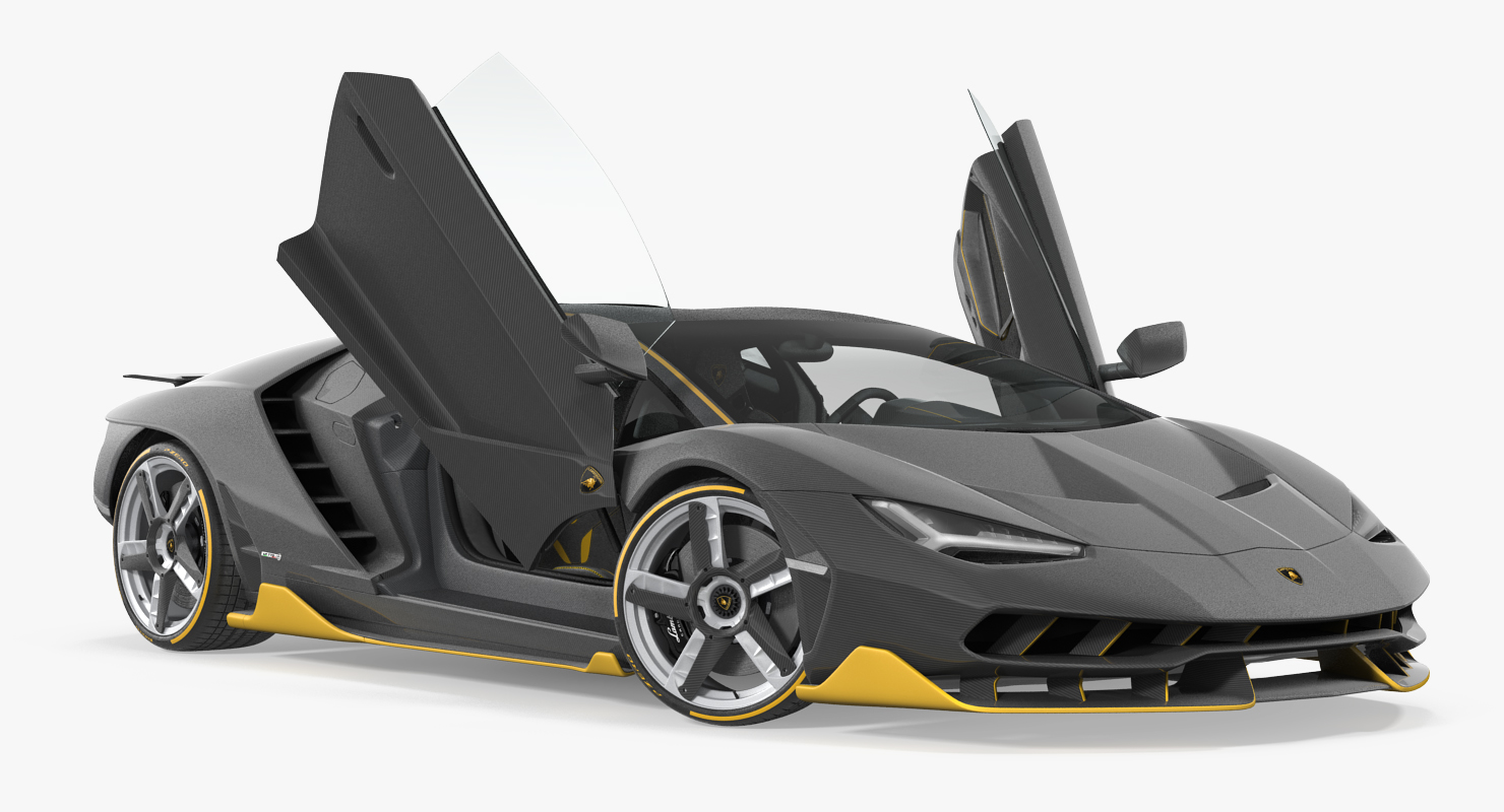 3D Hypercar Lamborghini Centenario 2017 Rigged model