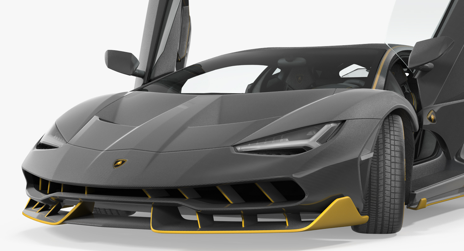 3D Hypercar Lamborghini Centenario 2017 Rigged model