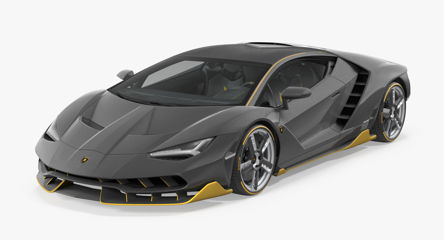 3D Hypercar Lamborghini Centenario 2017 Rigged model