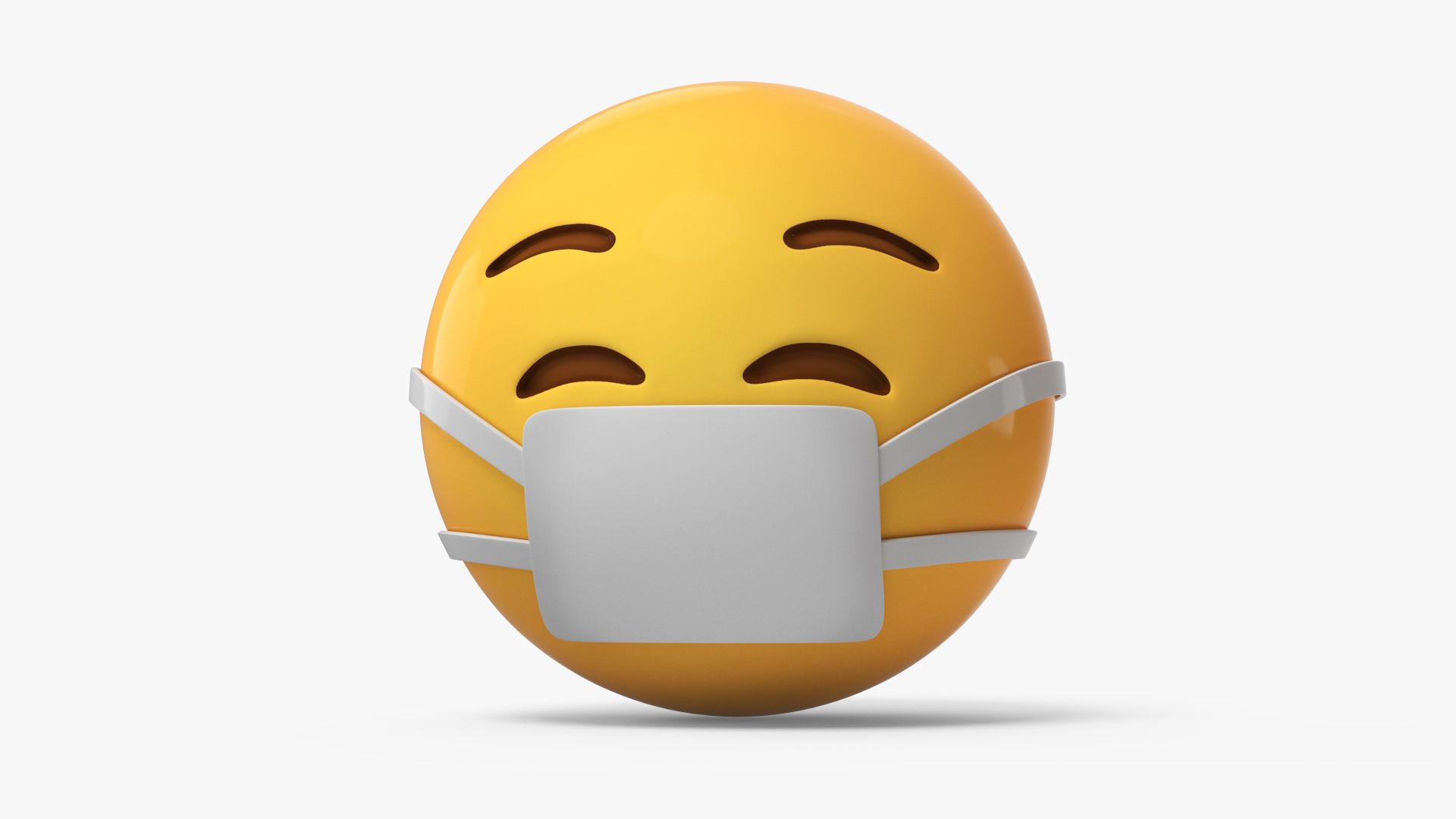 3D Emoji Face with Medical Mask model