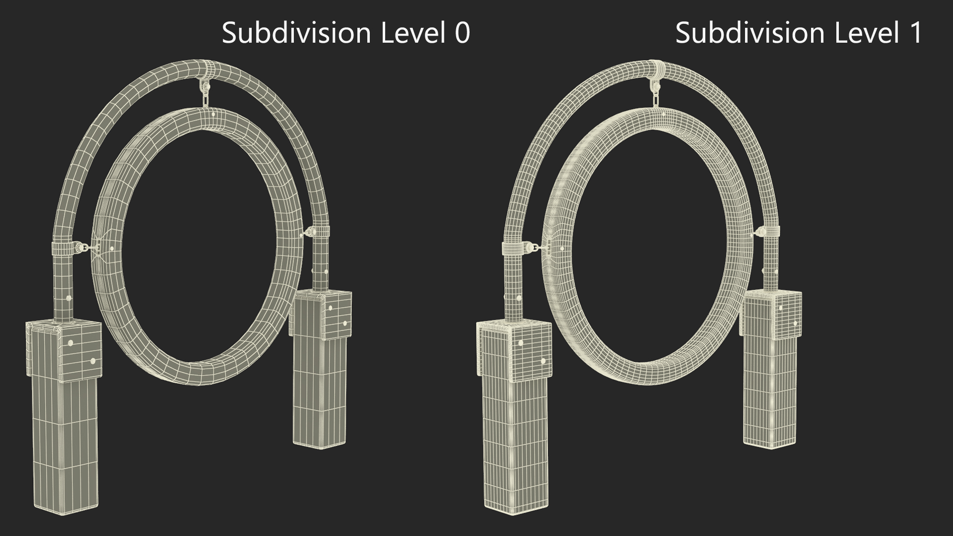 Hanging Ring for Dog Training Park 3D model