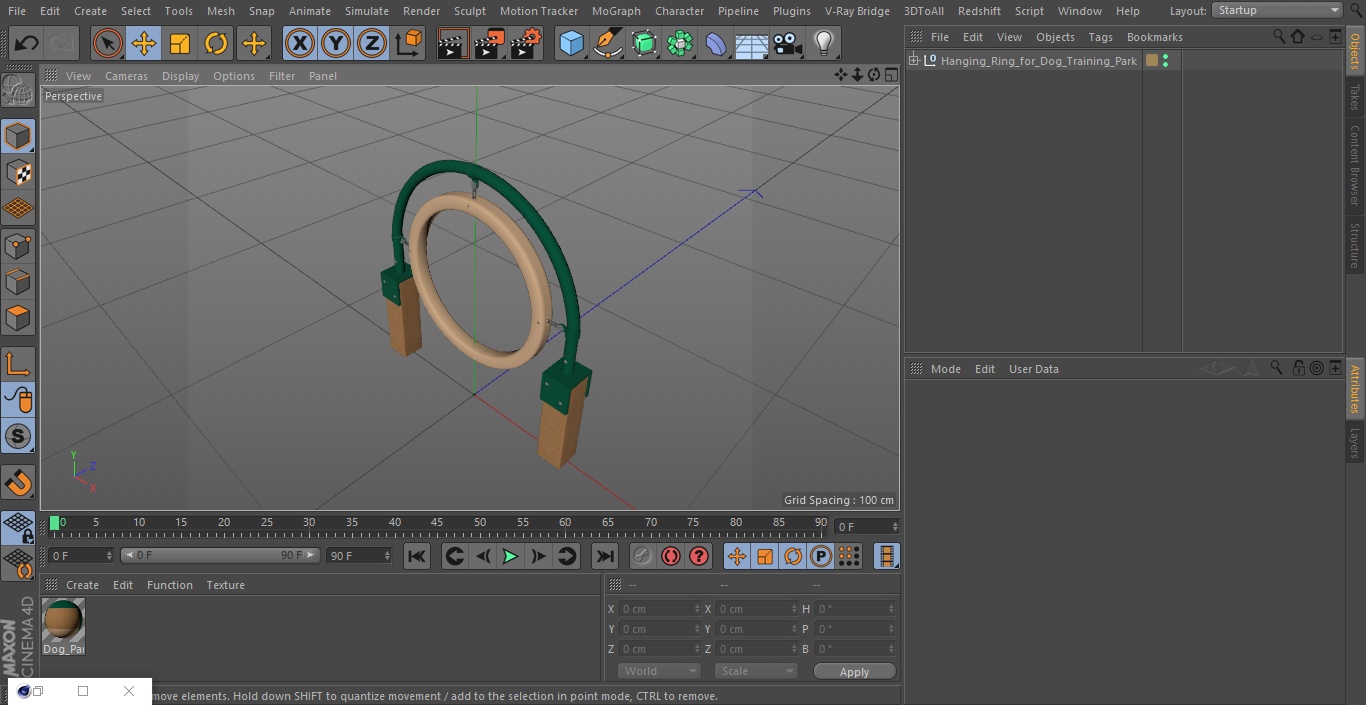 Hanging Ring for Dog Training Park 3D model