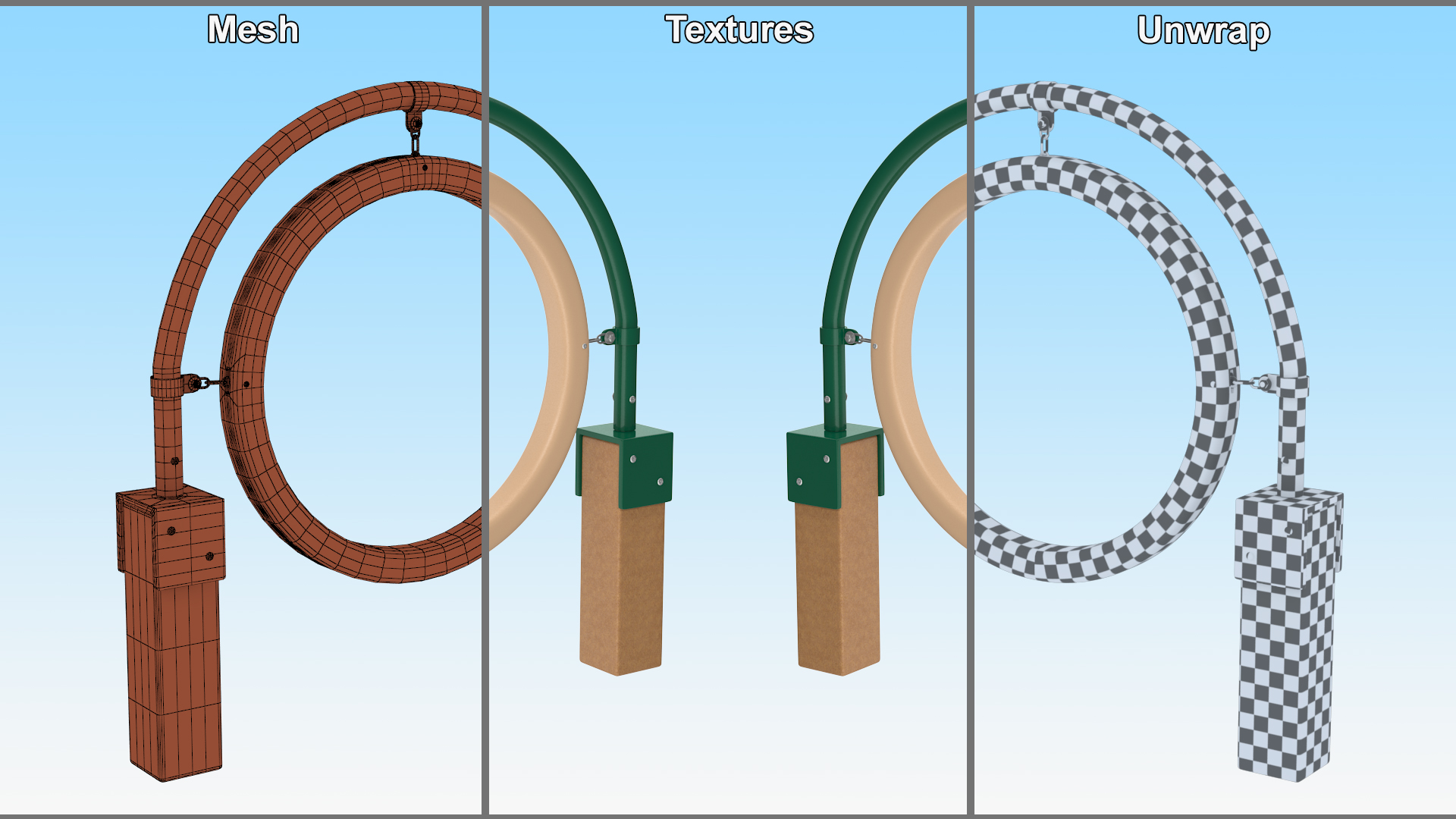 Hanging Ring for Dog Training Park 3D model