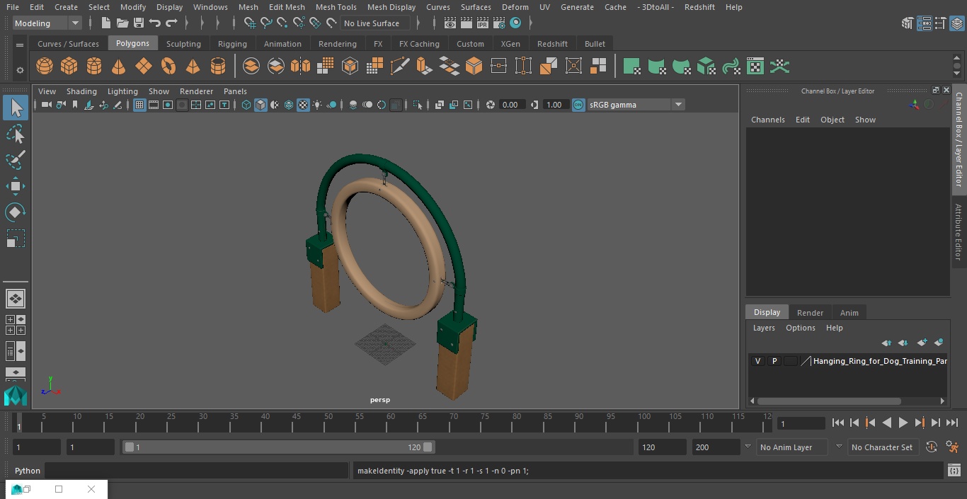 Hanging Ring for Dog Training Park 3D model