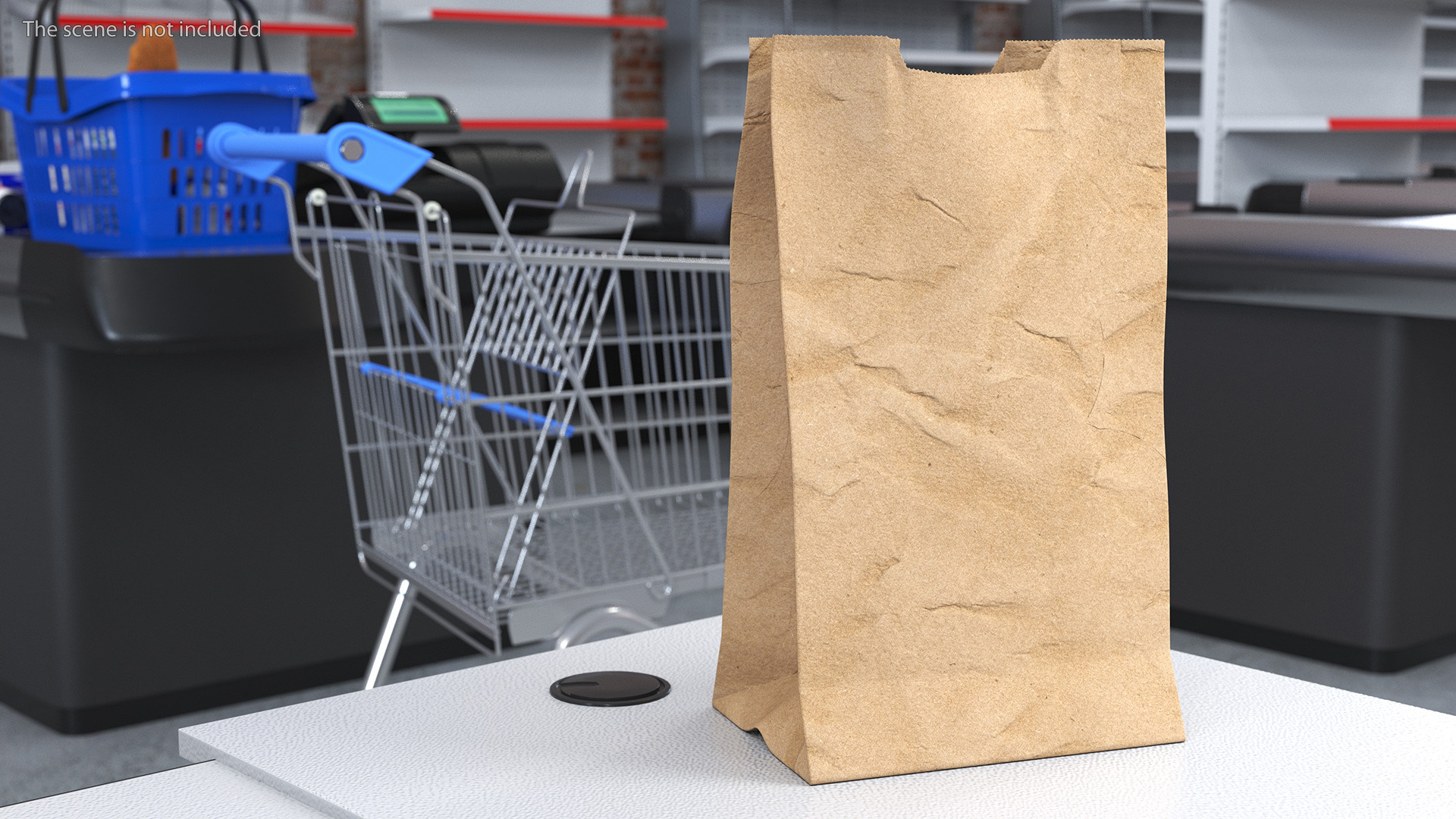 Paper Grocery Bag 3D