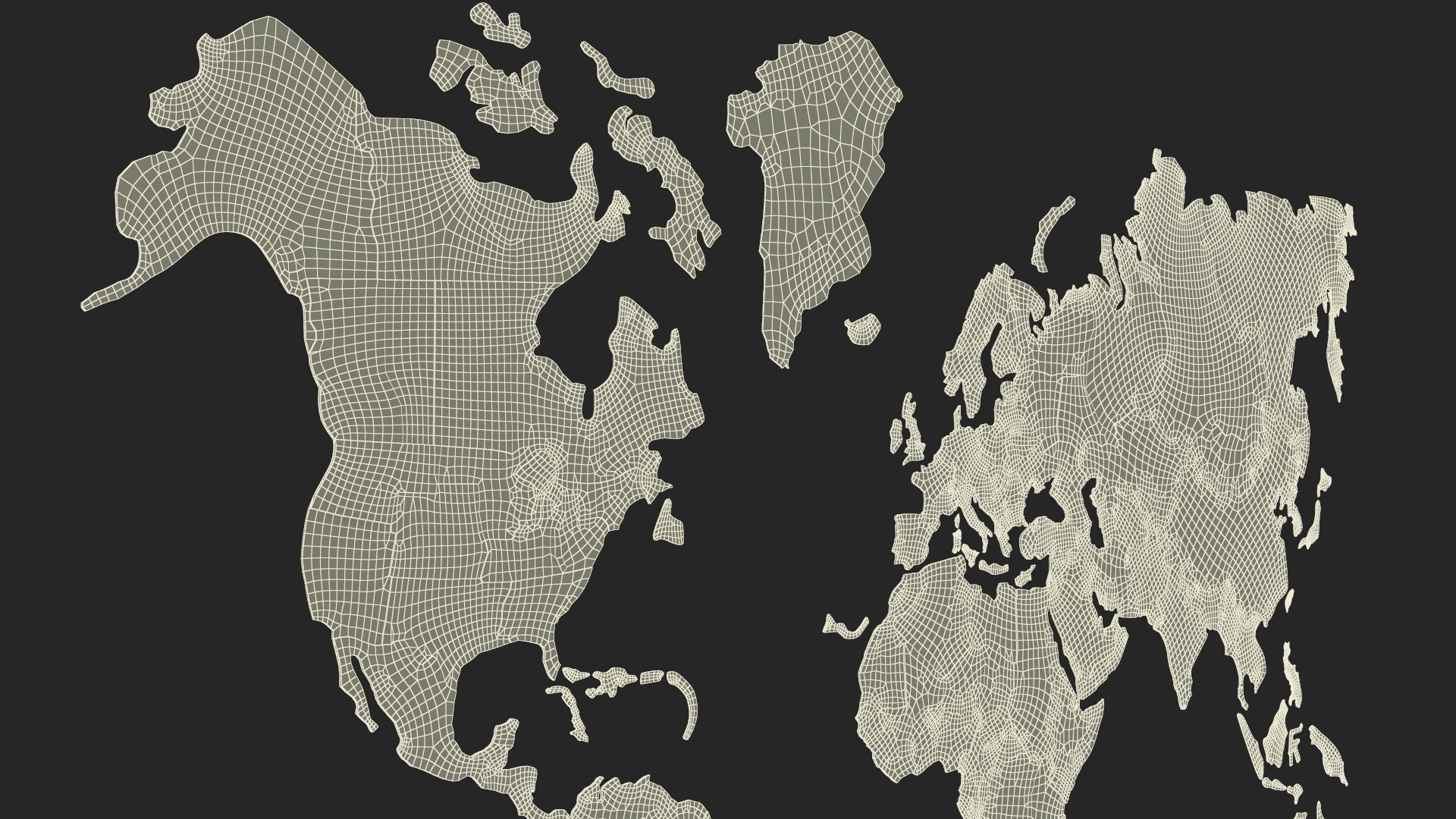 Wood Created World Map 3D