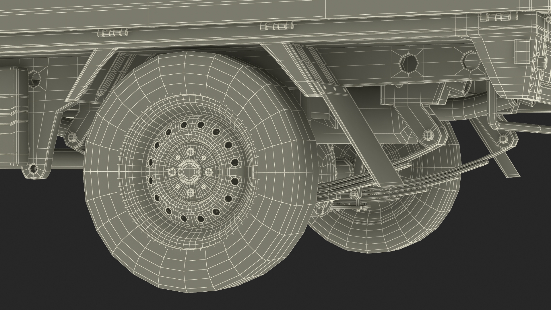 Flatbed Truck for Transportation 3D