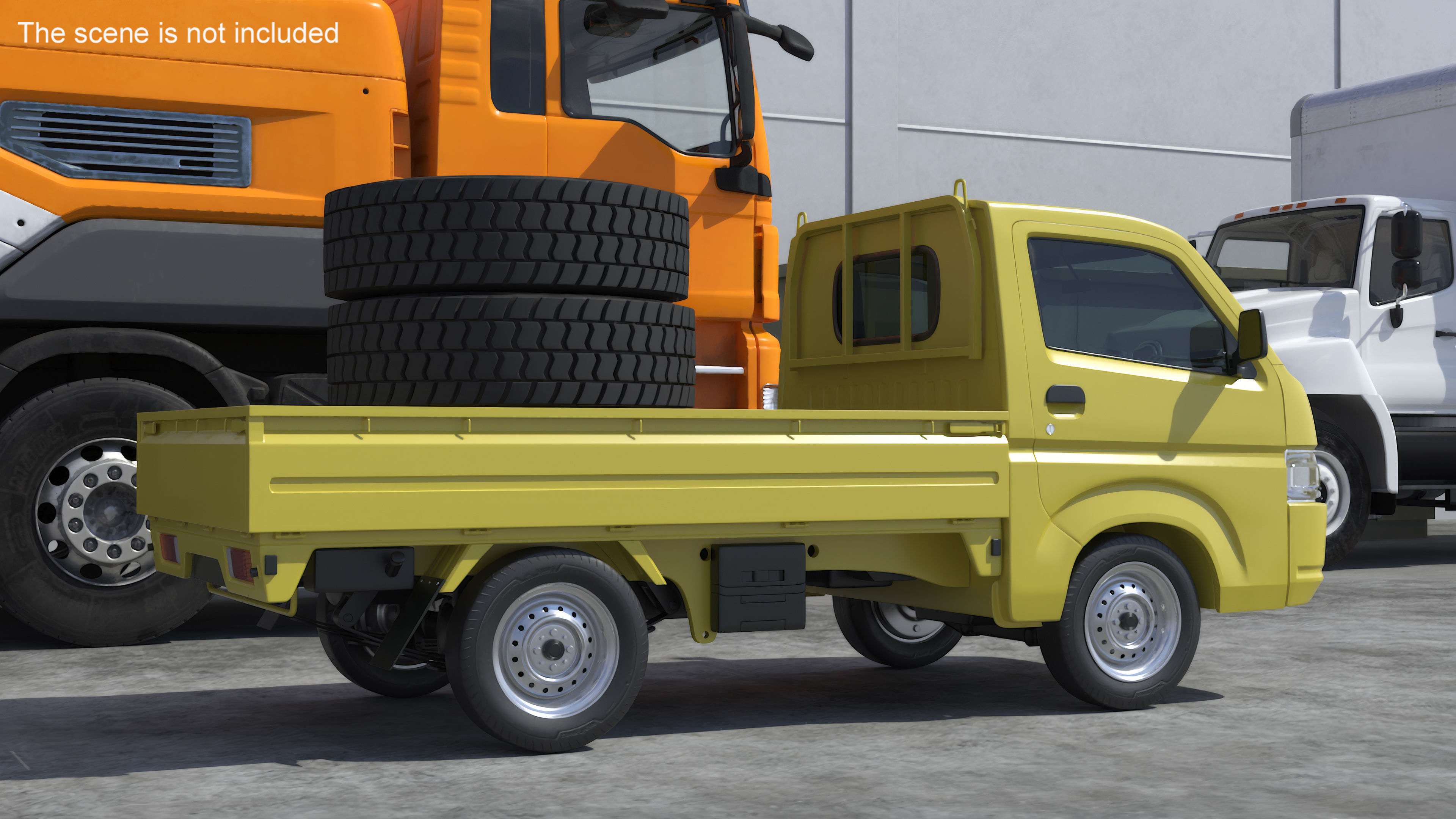 Flatbed Truck for Transportation 3D